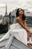 Kailey Low Back Maxi Dress With Detachable Bow Train - White sold by Meshki