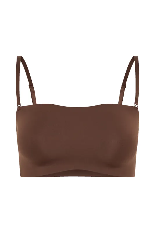 Joanna Strapless Shapewear Bra - Espresso sold by Meshki