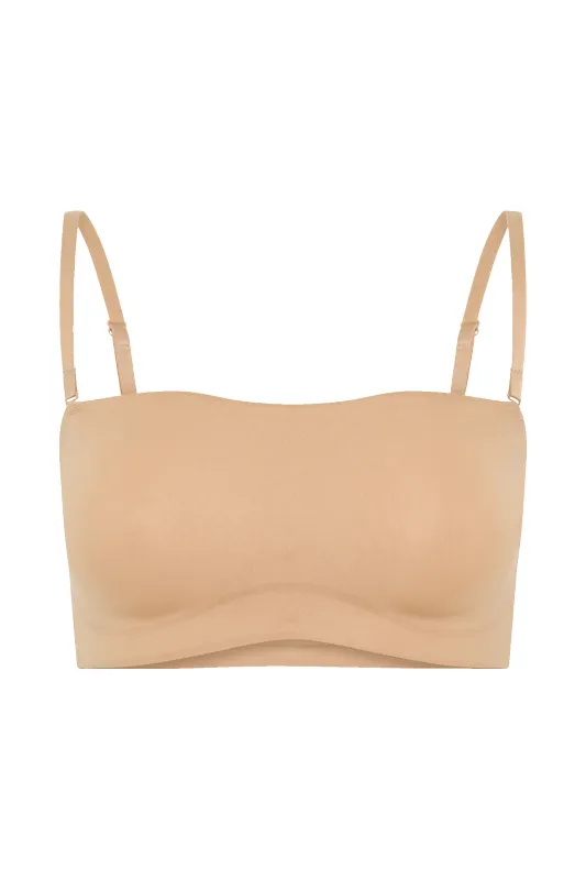 Joanna Strapless Shapewear Bra - Beige sold by Meshki