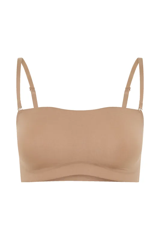 Joanna Strapless Shapewear Bra - Latte sold by Meshki