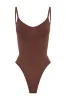 Alyssa Backless Shapewear Bodysuit - Espresso sold by Meshki