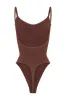 Alyssa Backless Shapewear Bodysuit - Espresso sold by Meshki