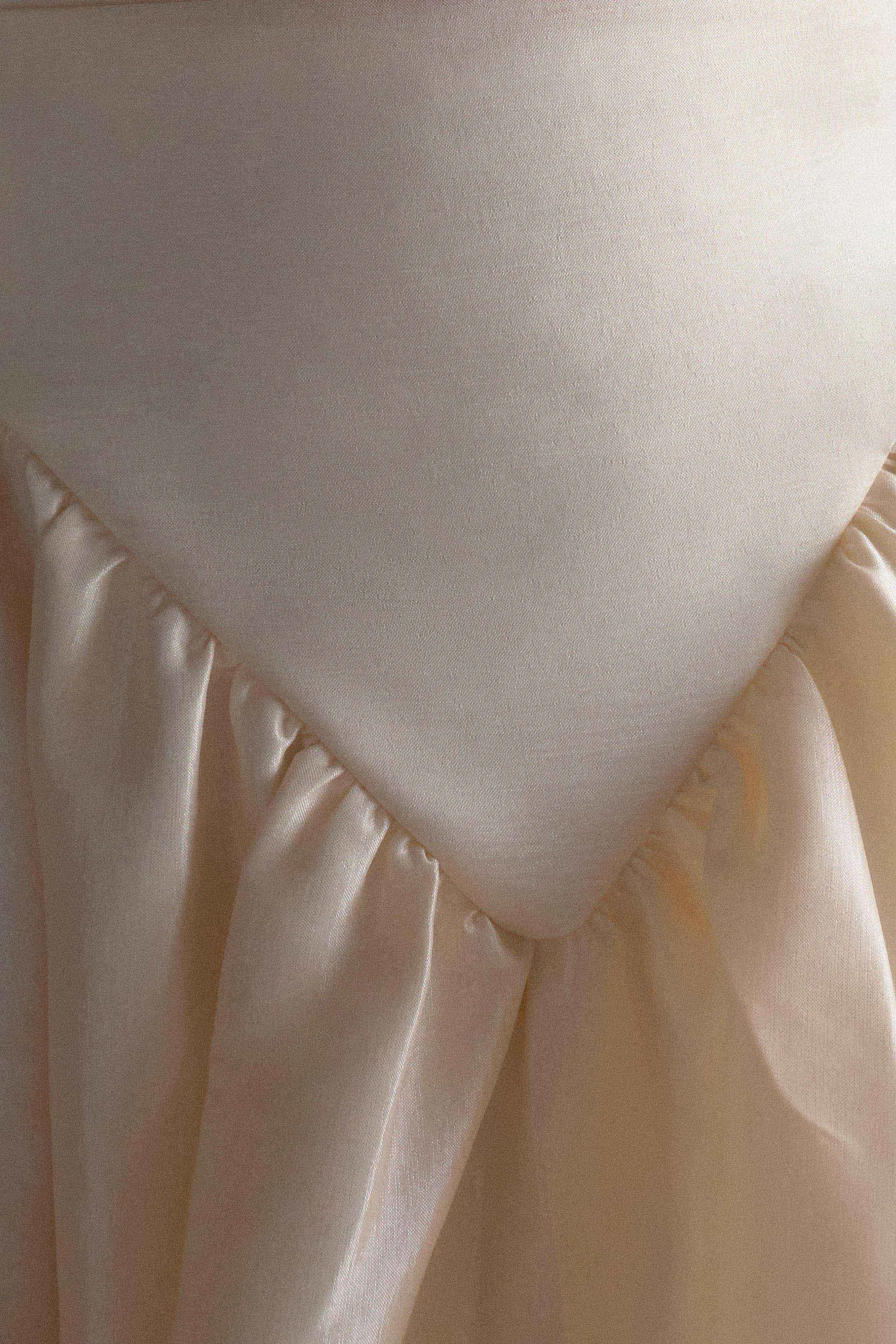 Carla Ruched Gown - Cream Ivory sold by Meshki product image thumbnail 5