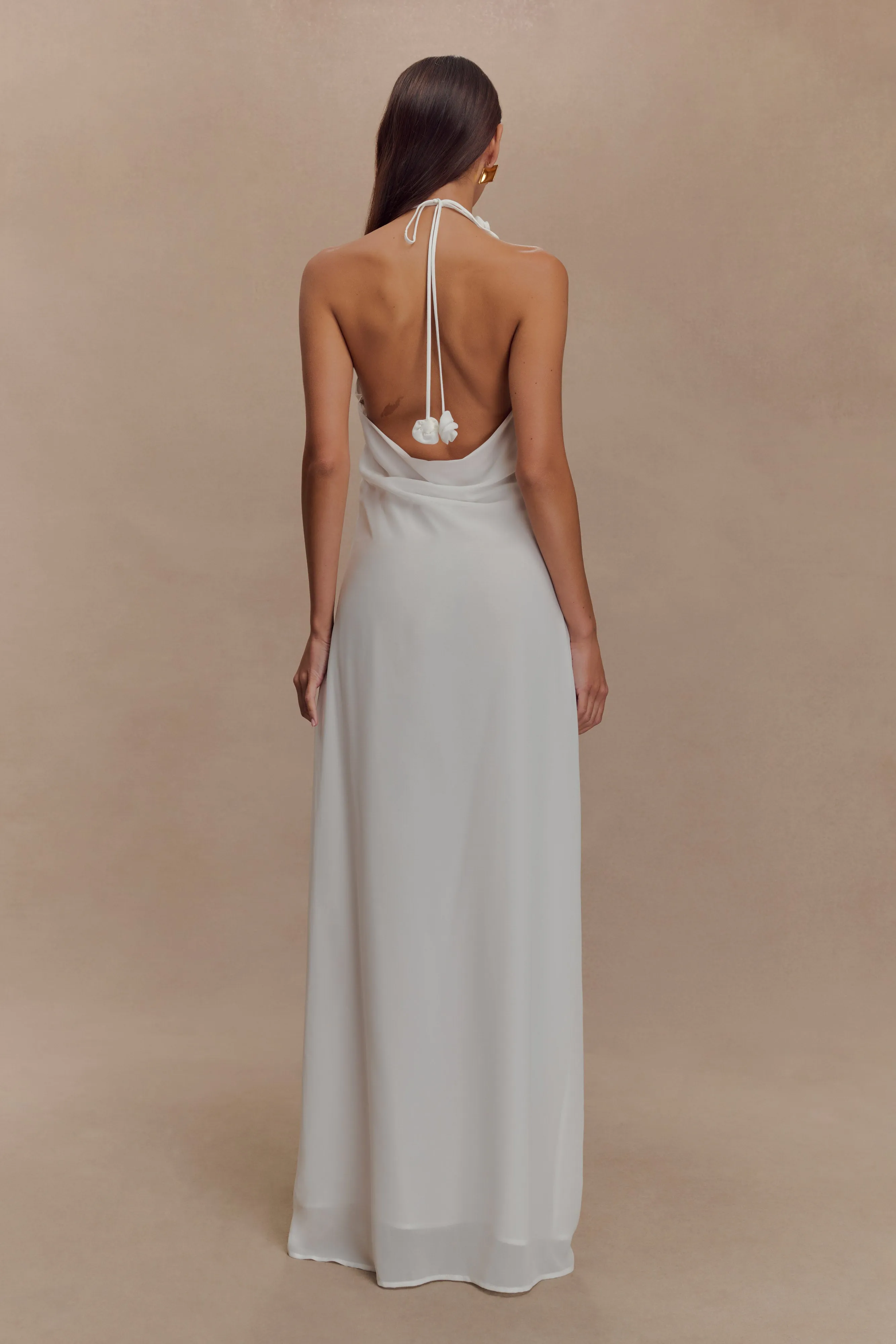 Rosalia Cowl Neck Maxi Dress - White sold by Meshki product image thumbnail 2