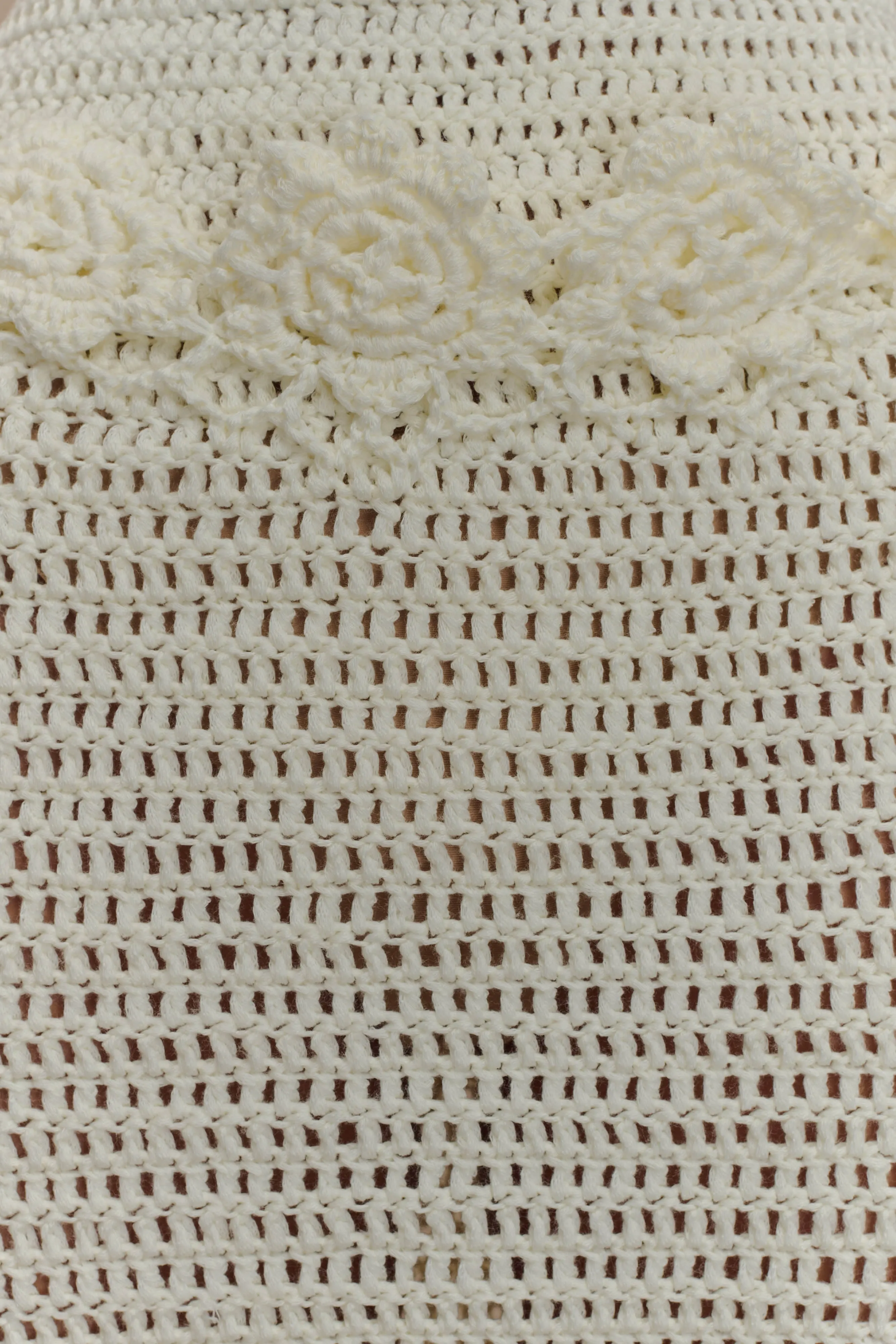 Teagan Floral Hand Crochet Midi Dress - Ivory sold by Meshki product image thumbnail 5