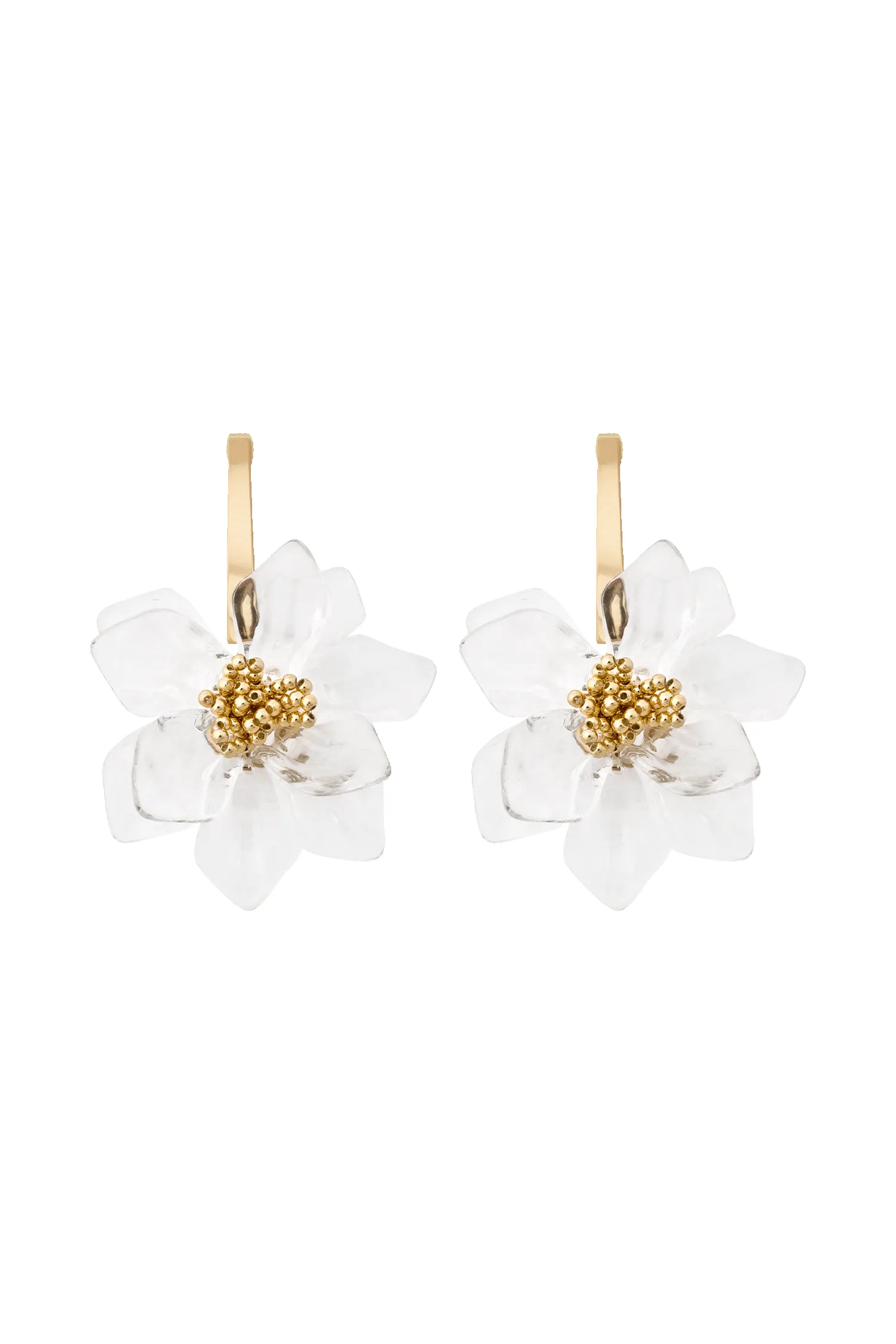 Naomi Acrylic Flower Earring - Gold sold by Meshki product image thumbnail 5