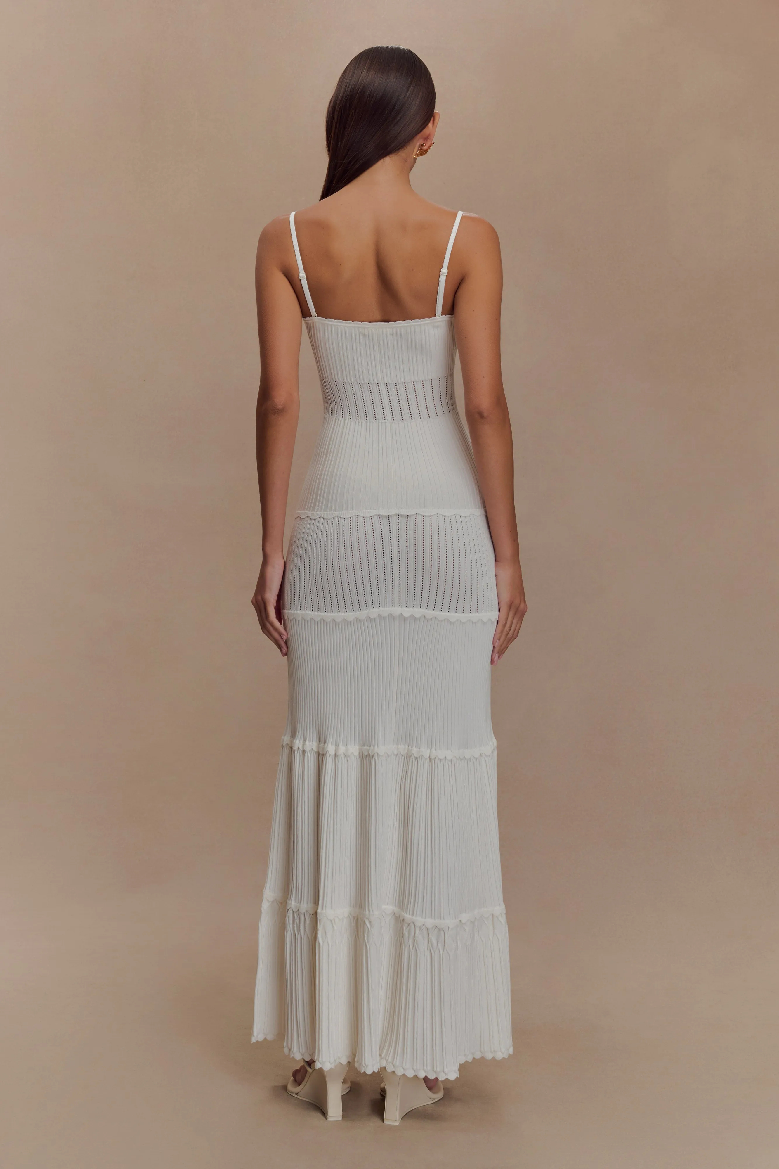 Finley Pointelle Knit Maxi Dress - Ivory sold by Meshki product image thumbnail 2