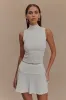 Indy Pointelle Knit Top - Ivory sold by Meshki