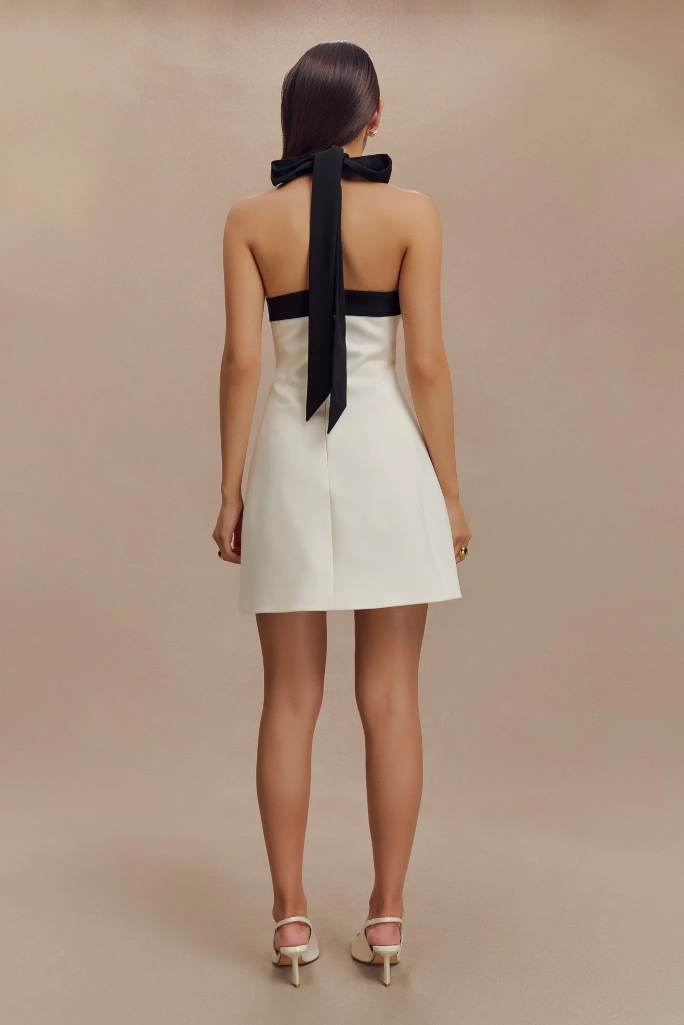Cara Contrast Suiting Mini Dress - Black/White sold by Meshki product image thumbnail 3