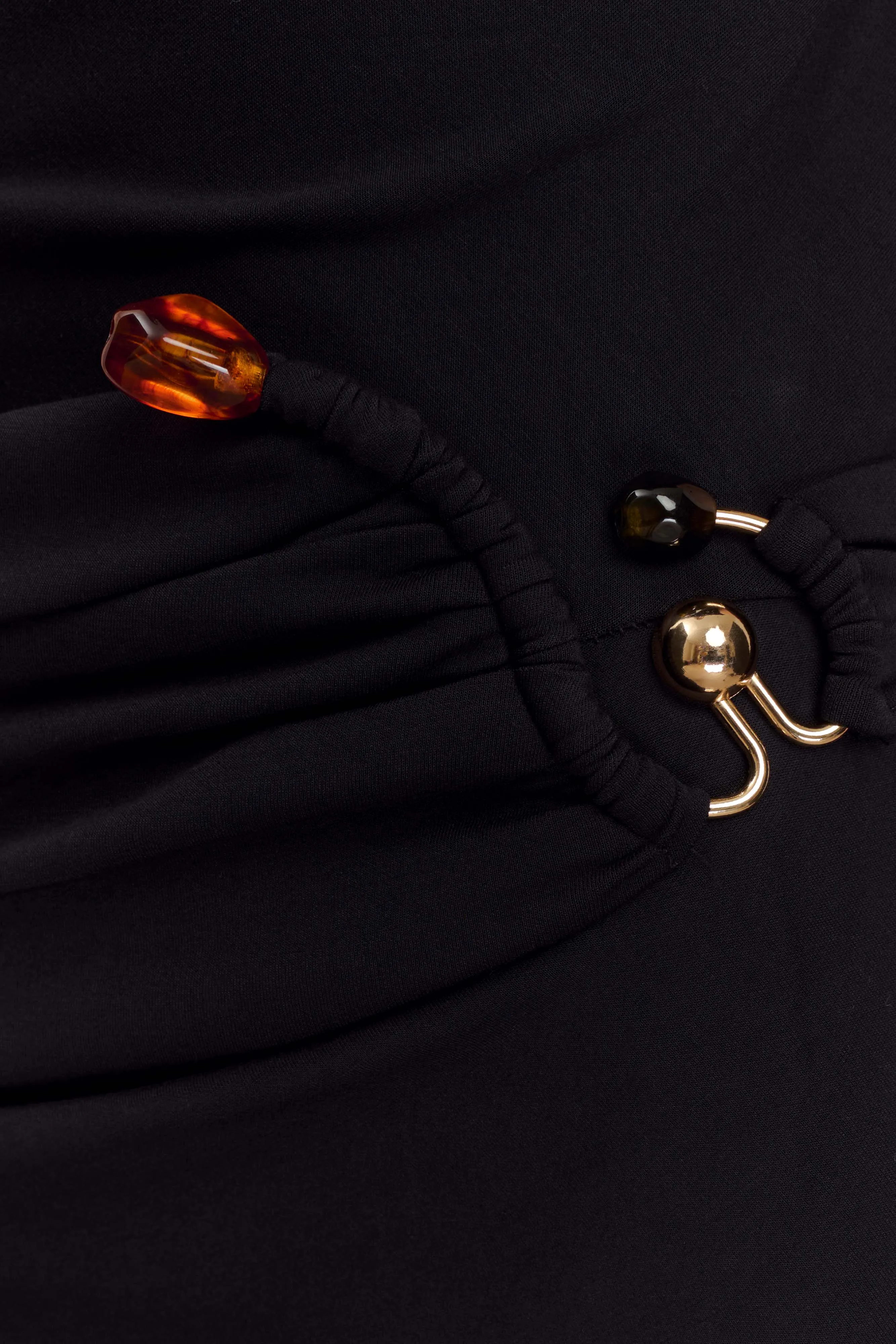 Kendra Scuba Jersey Midi Dress With Hardware - Black sold by Meshki product image thumbnail 5