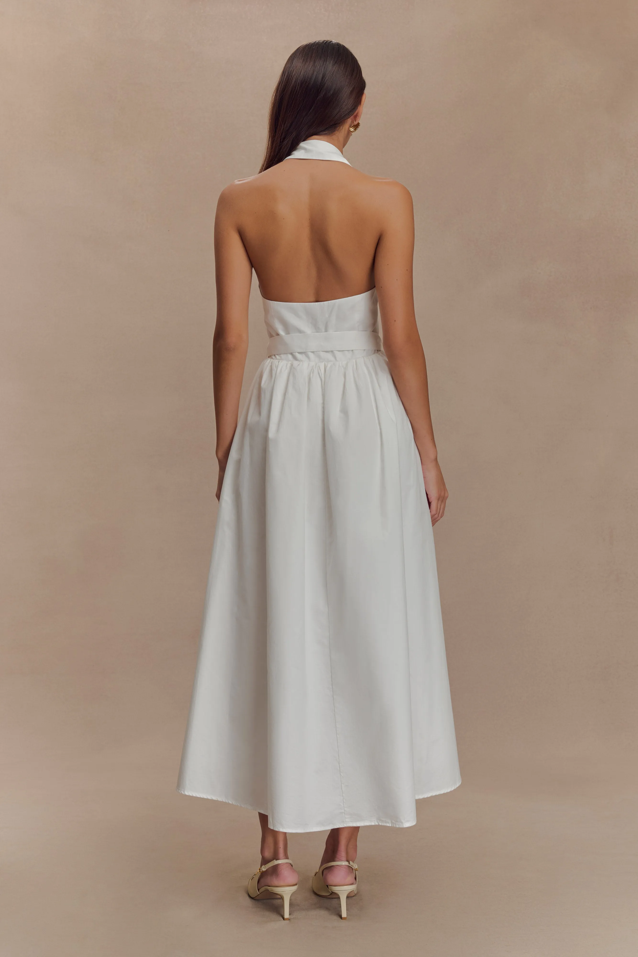 Cindy Collared Midi Dress - White sold by Meshki product image thumbnail 3