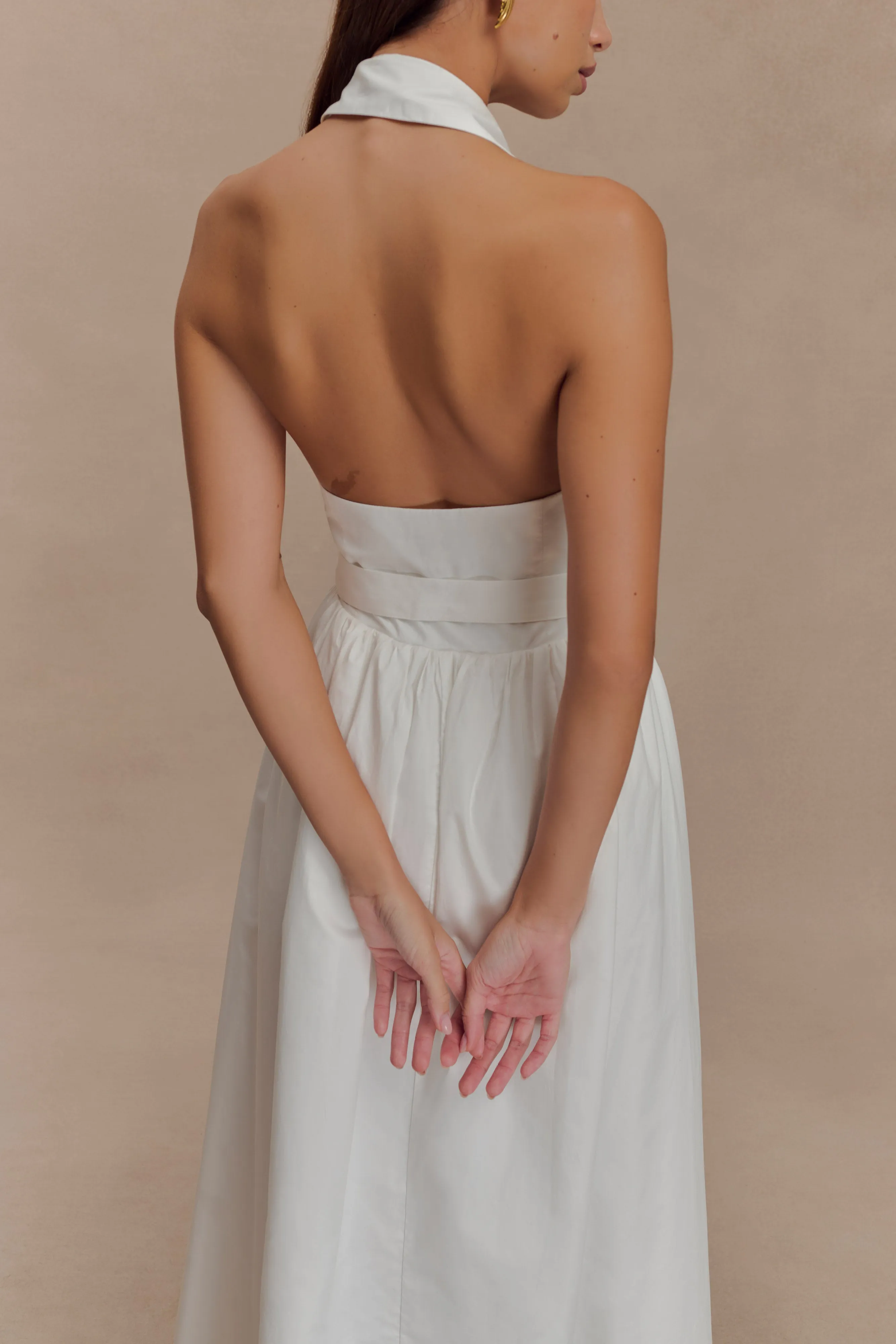 Cindy Collared Midi Dress - White sold by Meshki product image thumbnail 5