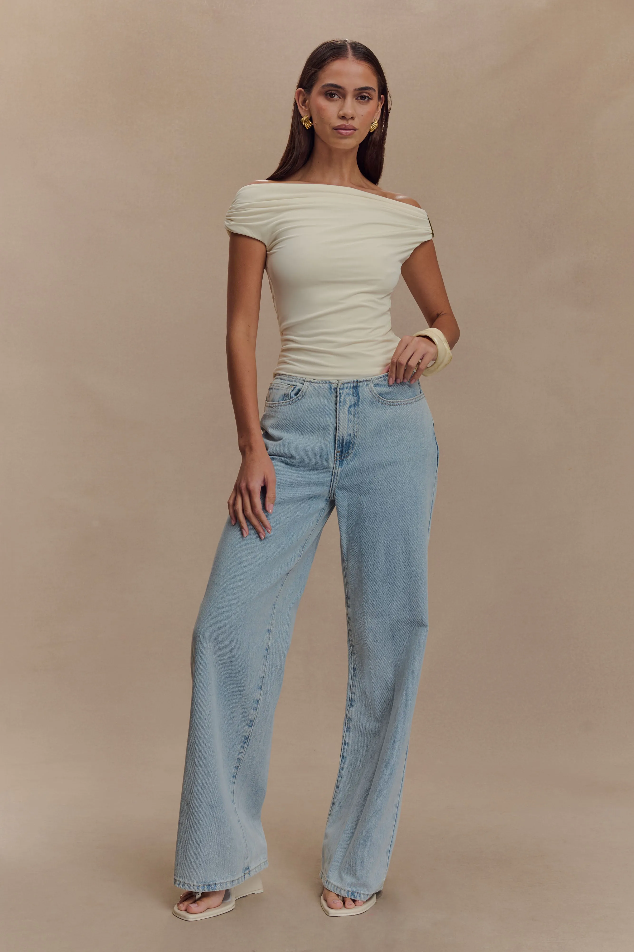 Kinsley Slinky Top With Hardware - Ivory sold by Meshki product image thumbnail 4