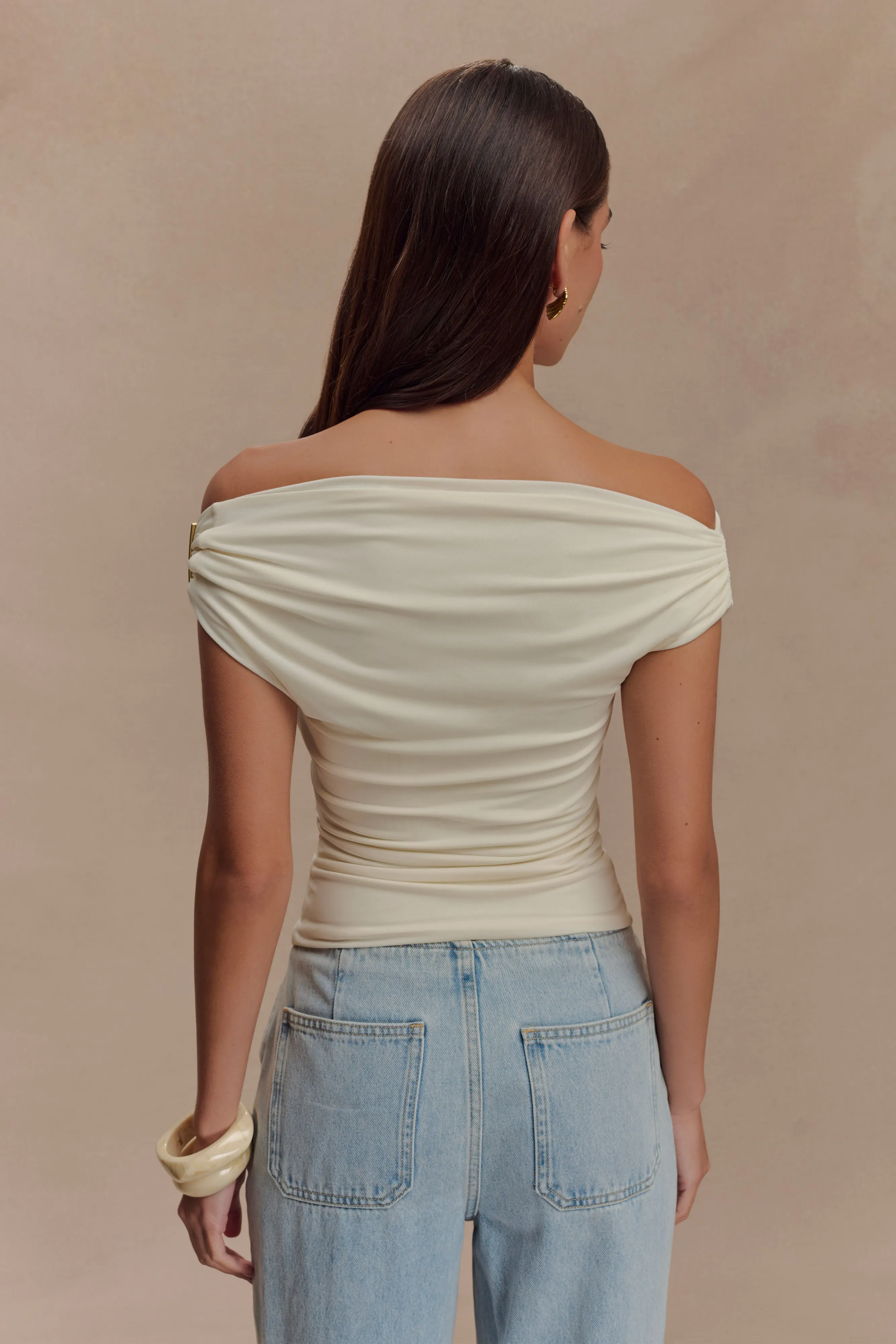 Kinsley Slinky Top With Hardware - Ivory sold by Meshki product image thumbnail 2