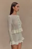 Eleanor Knit Frill Cardigan - White sold by Meshki