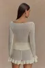 Eleanor Knit Frill Cardigan - White sold by Meshki