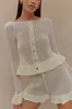 Eleanor Knit Frill Cardigan - White sold by Meshki