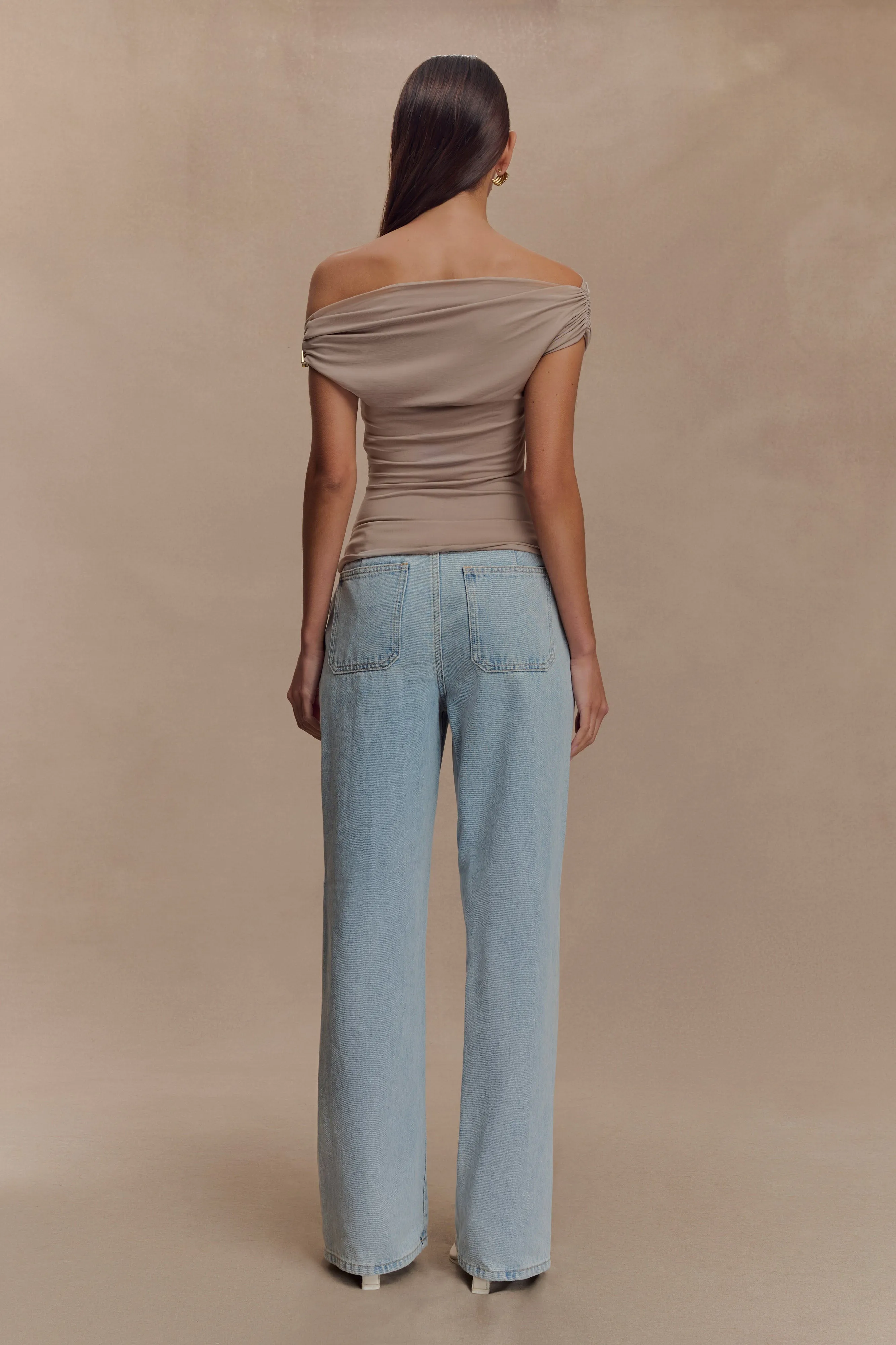 Kinsley Slinky Top With Hardware - Taupe sold by Meshki product image thumbnail 5