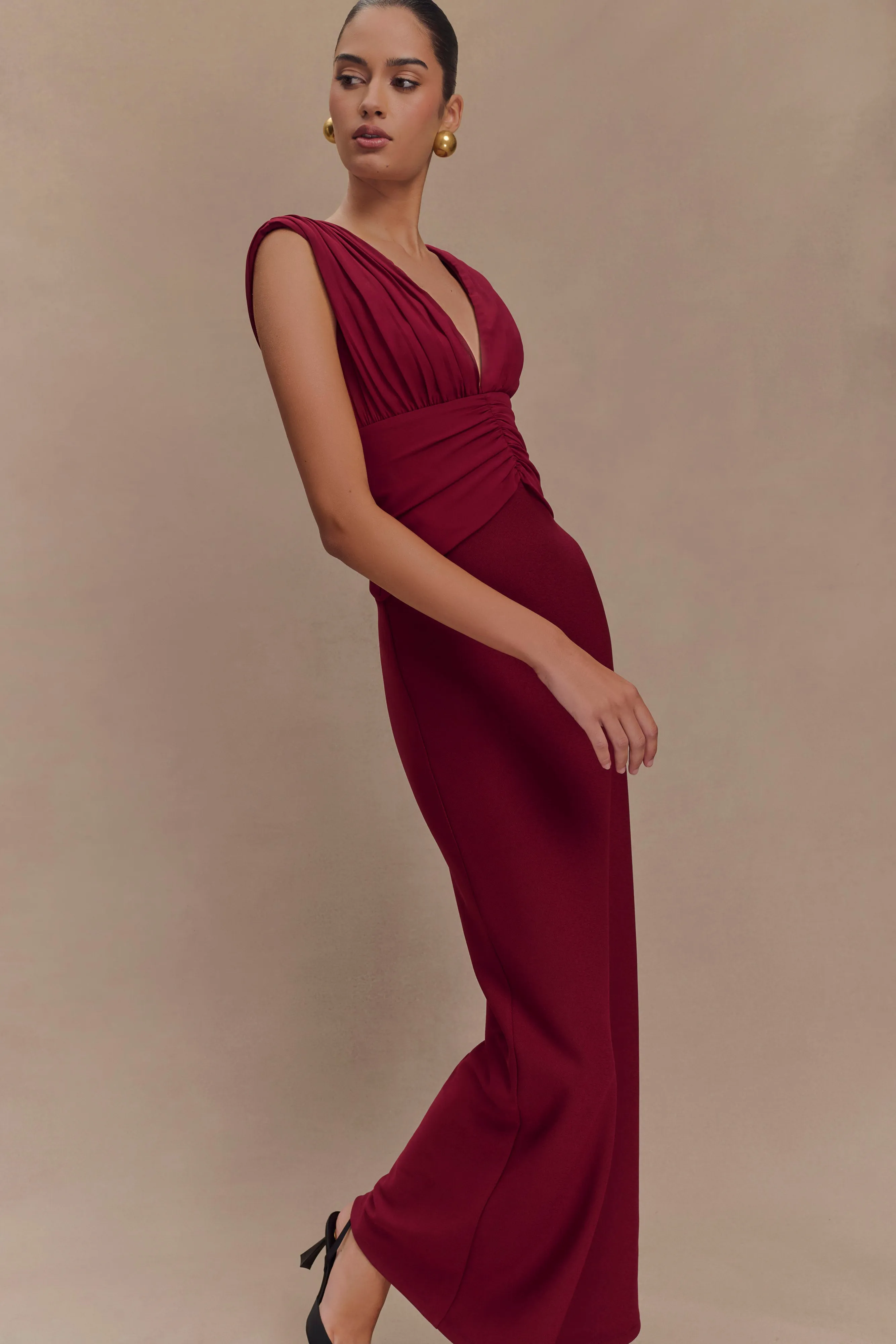 Monique Maxi Dress - Plum sold by Meshki product image thumbnail 3