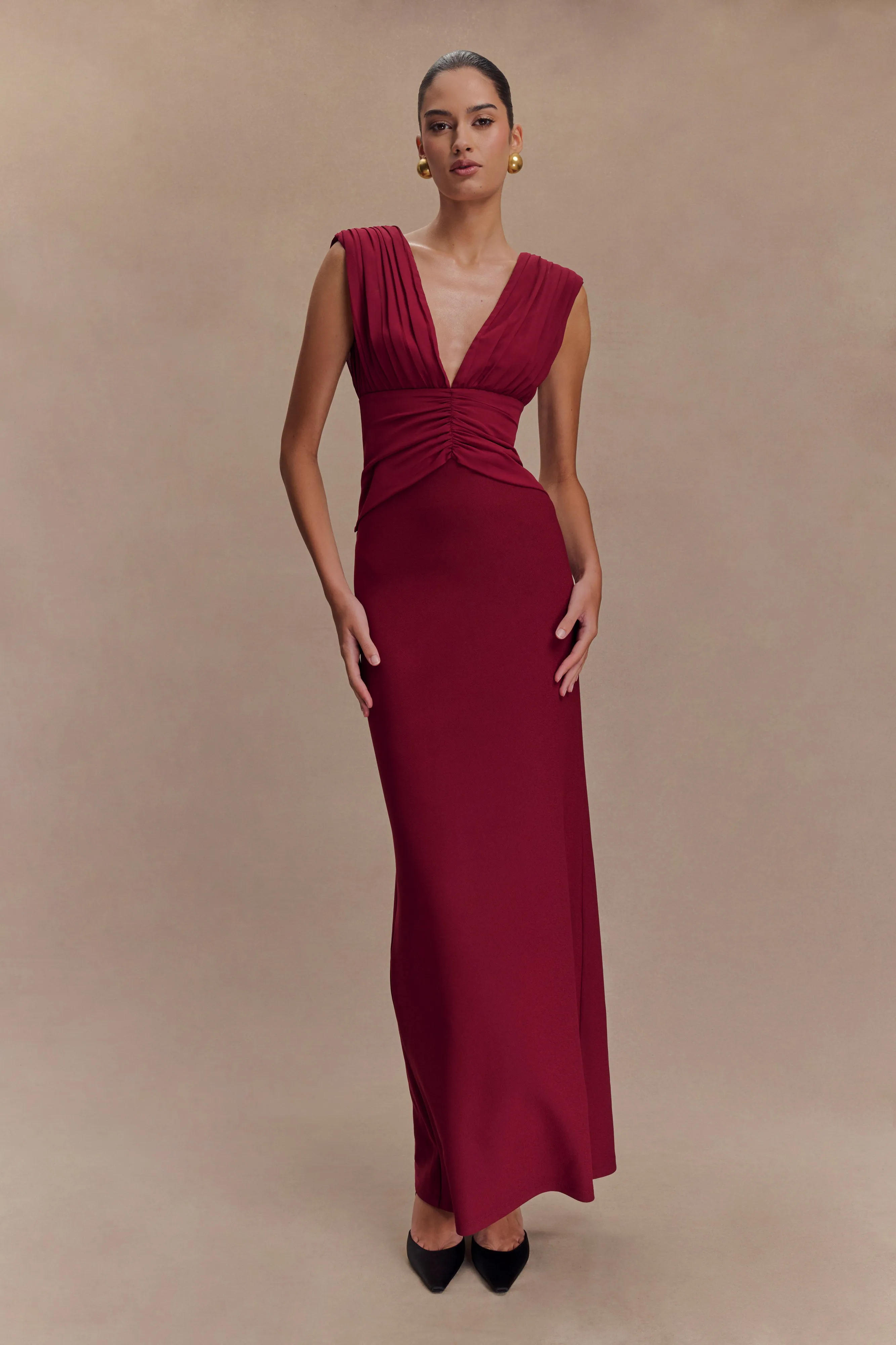 Monique Maxi Dress - Plum sold by Meshki