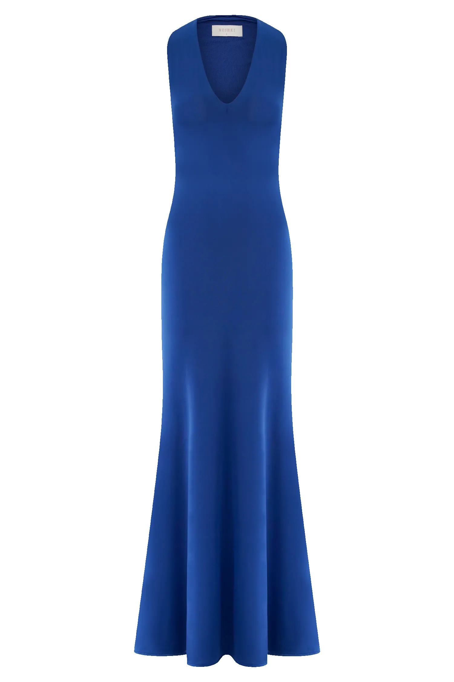 Elke Slinky V Neck Maxi Dress - Cobalt sold by Meshki product image thumbnail 2