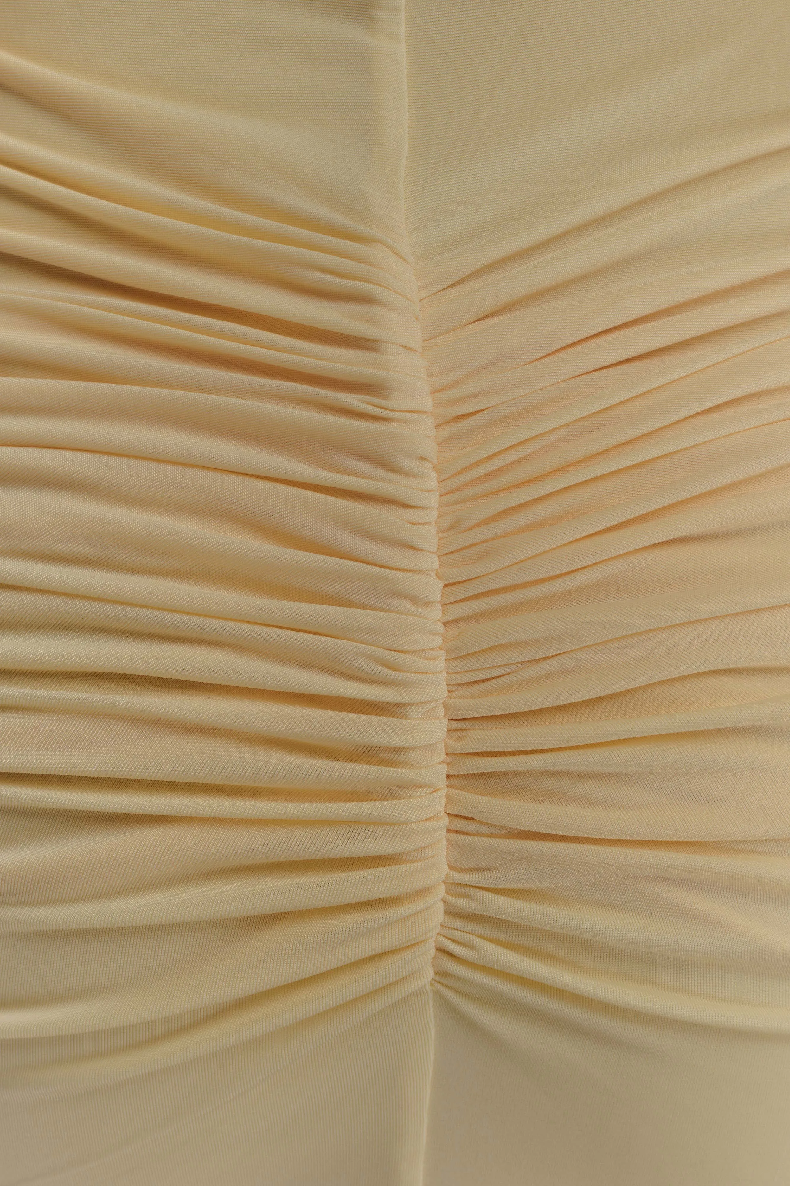 Rafaella Slinky And Mesh Maxi Dress - Lemon sold by Meshki product image thumbnail 5