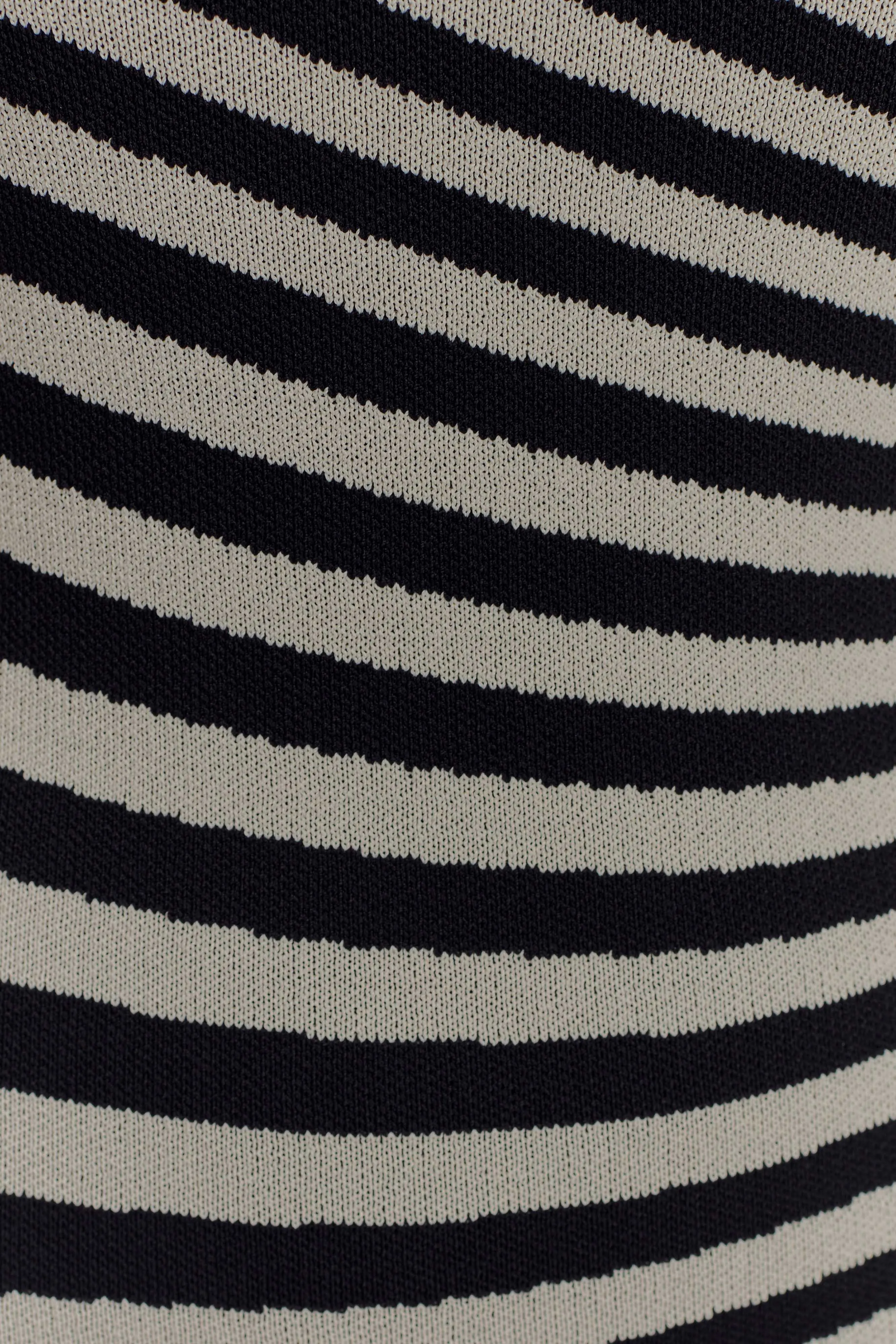 Raven Striped Knit Midi Dress - Black/White sold by Meshki product image thumbnail 5
