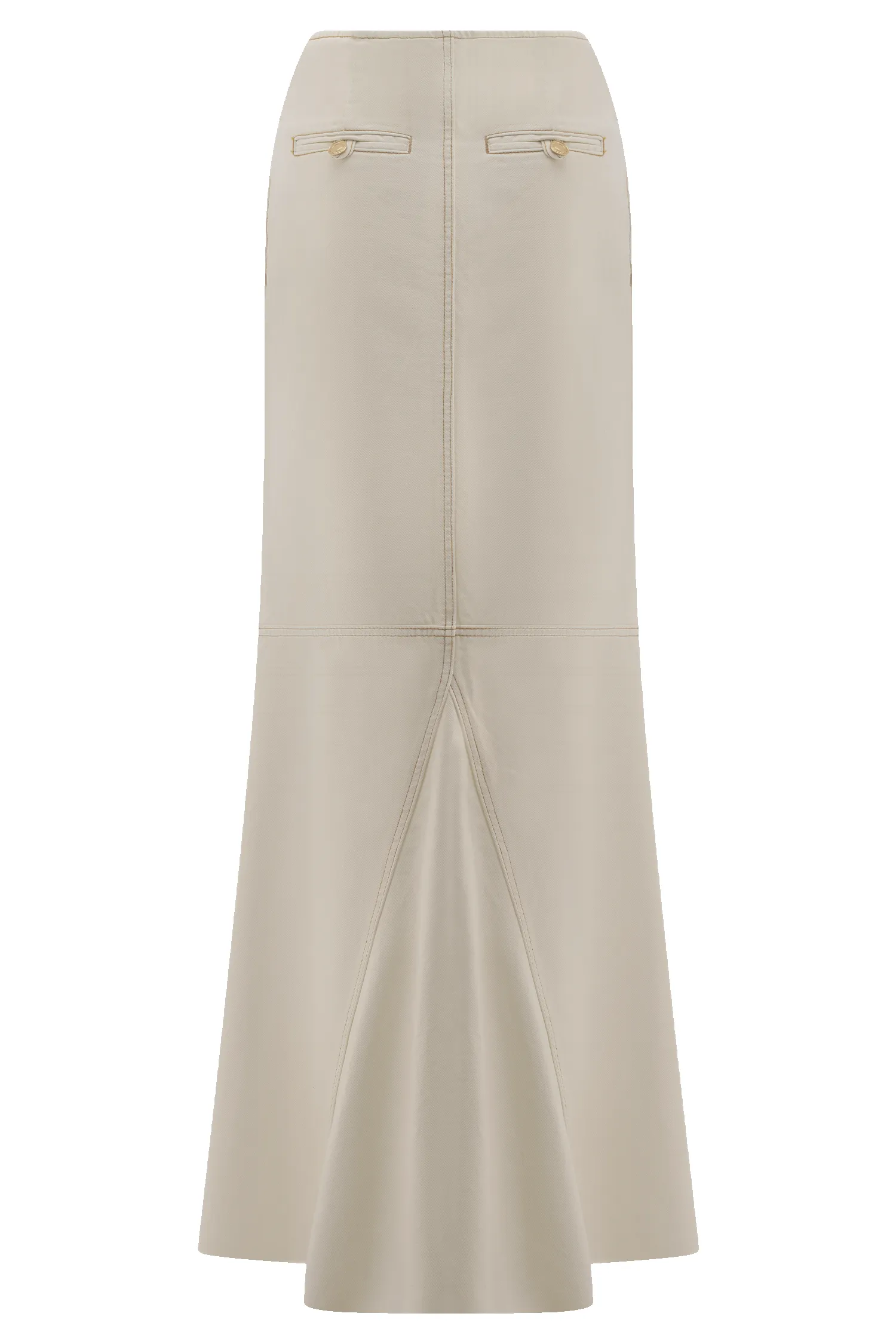 Loretta Denim Maxi Skirt - Ecru sold by Meshki product image thumbnail 2