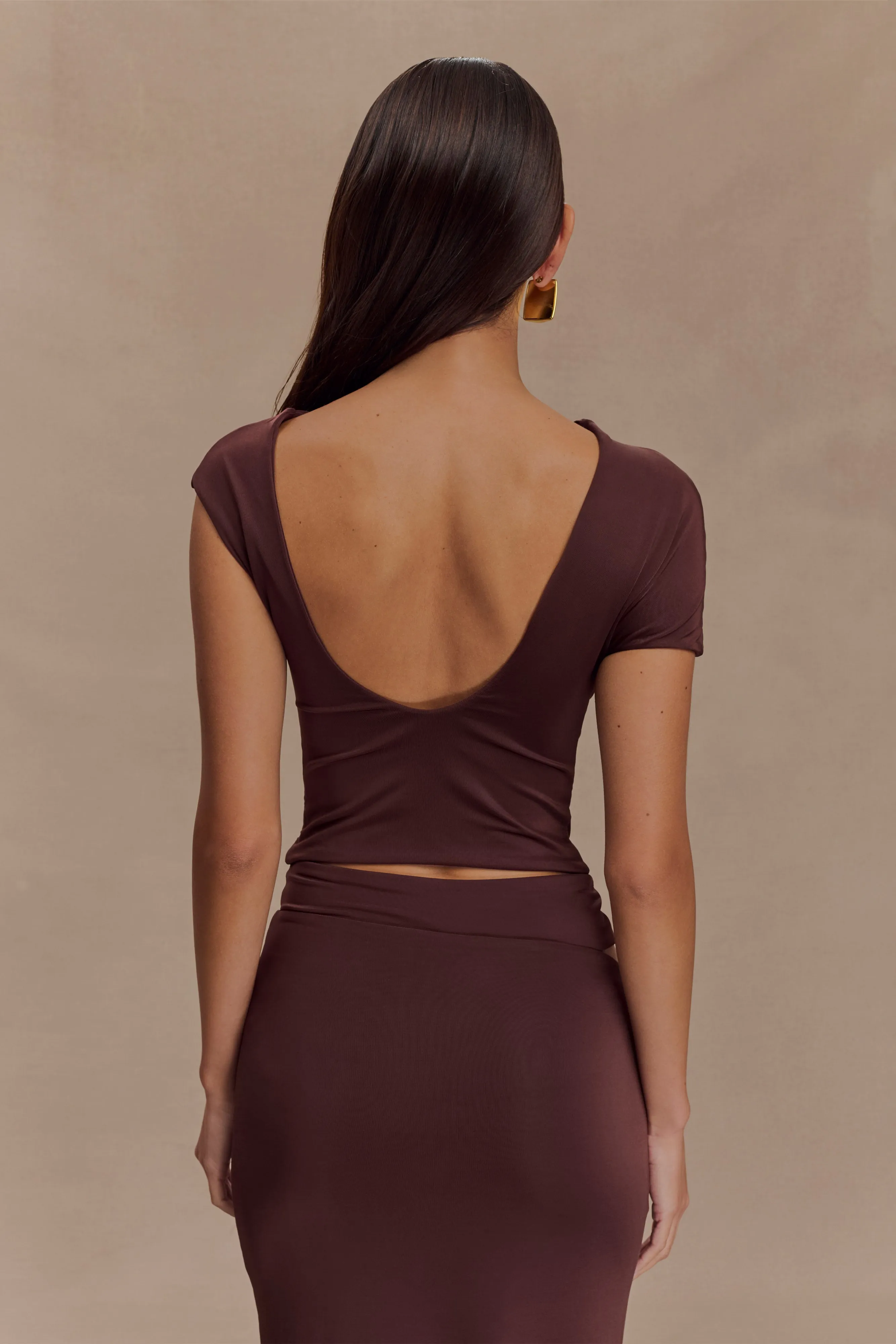 Haven Slinky Twist Top - Chocolate sold by Meshki product image thumbnail 2