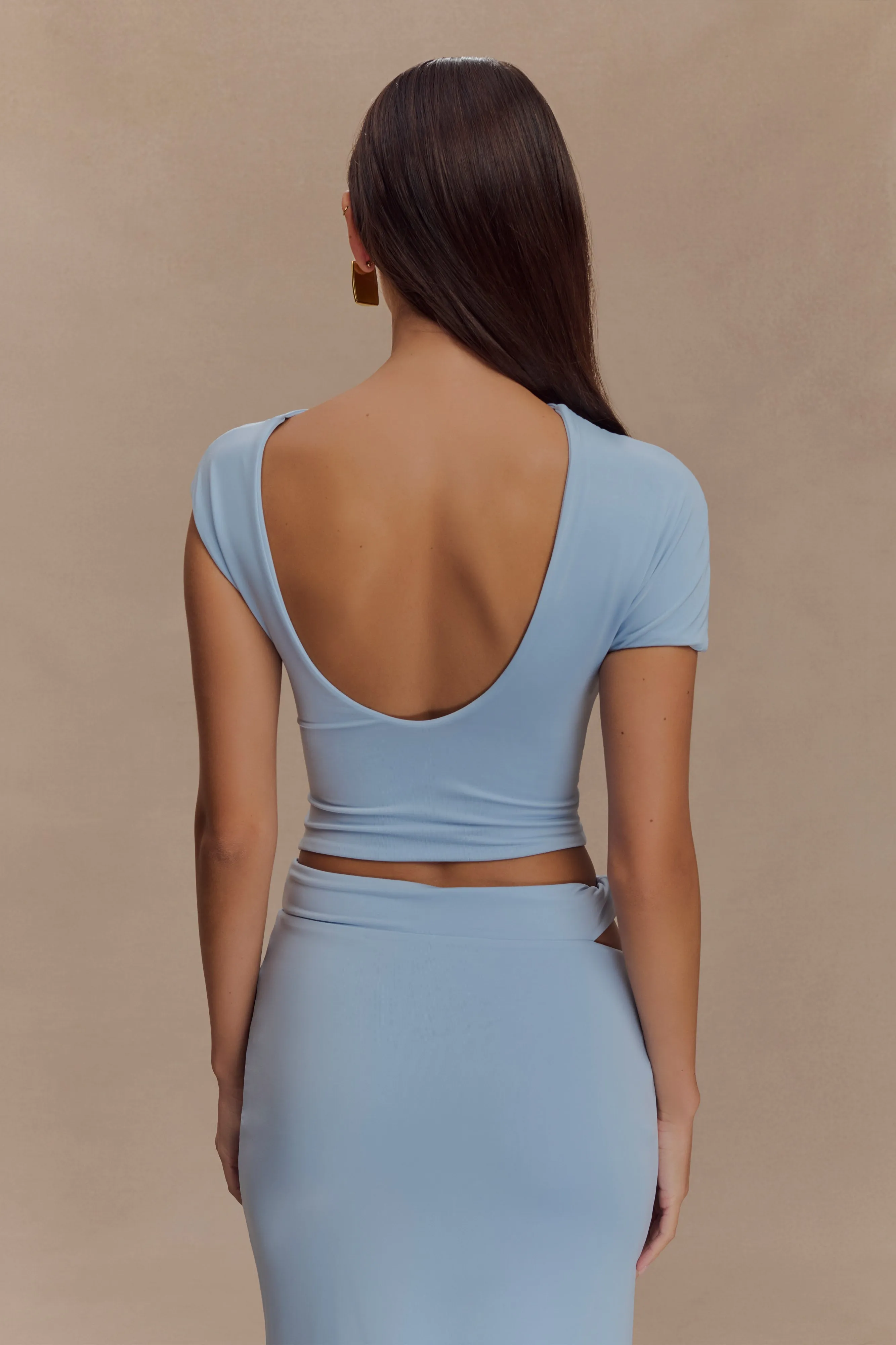 Haven Slinky Twist Top - Pale Blue sold by Meshki product image thumbnail 2