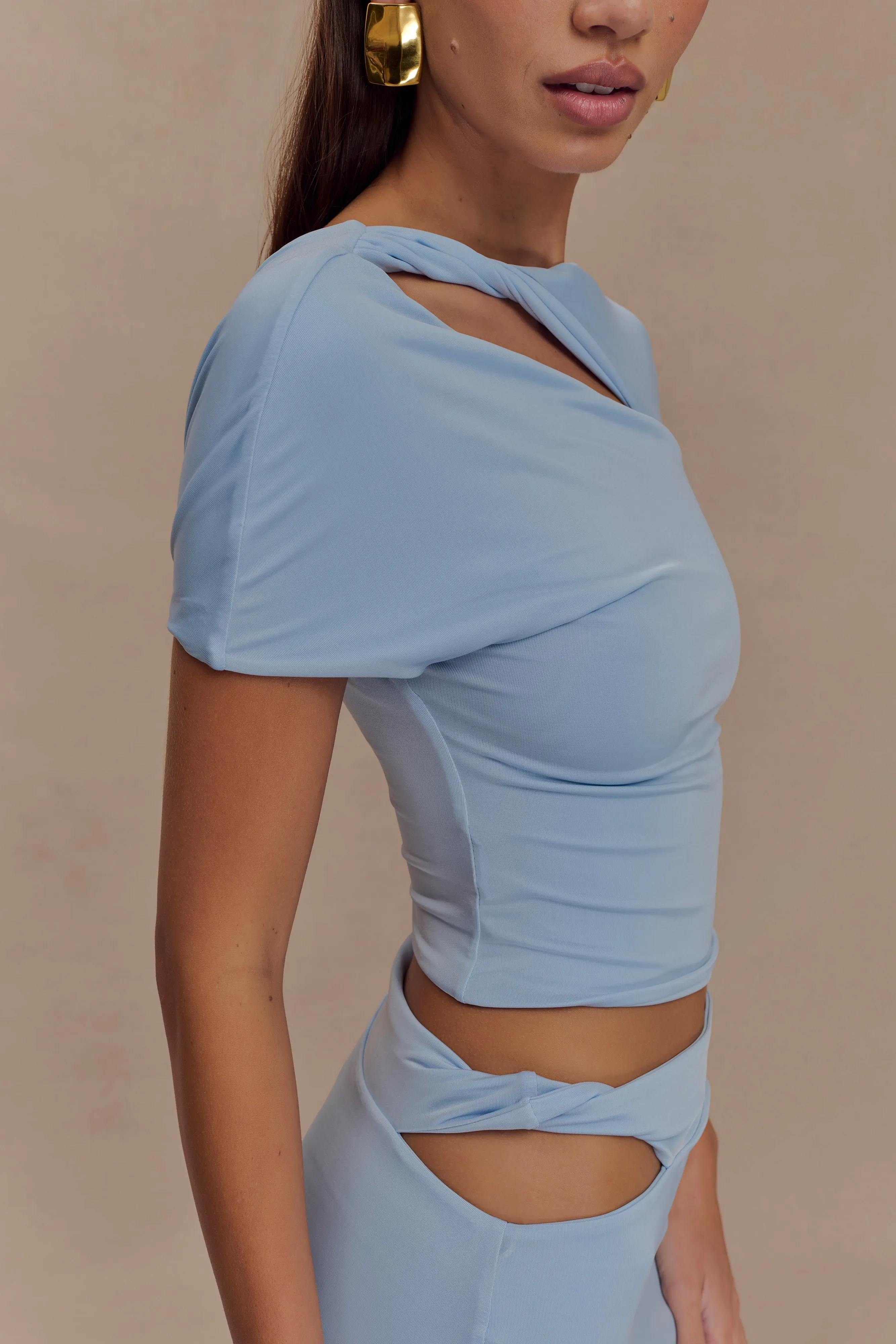 Haven Slinky Twist Top - Pale Blue sold by Meshki product image thumbnail 3