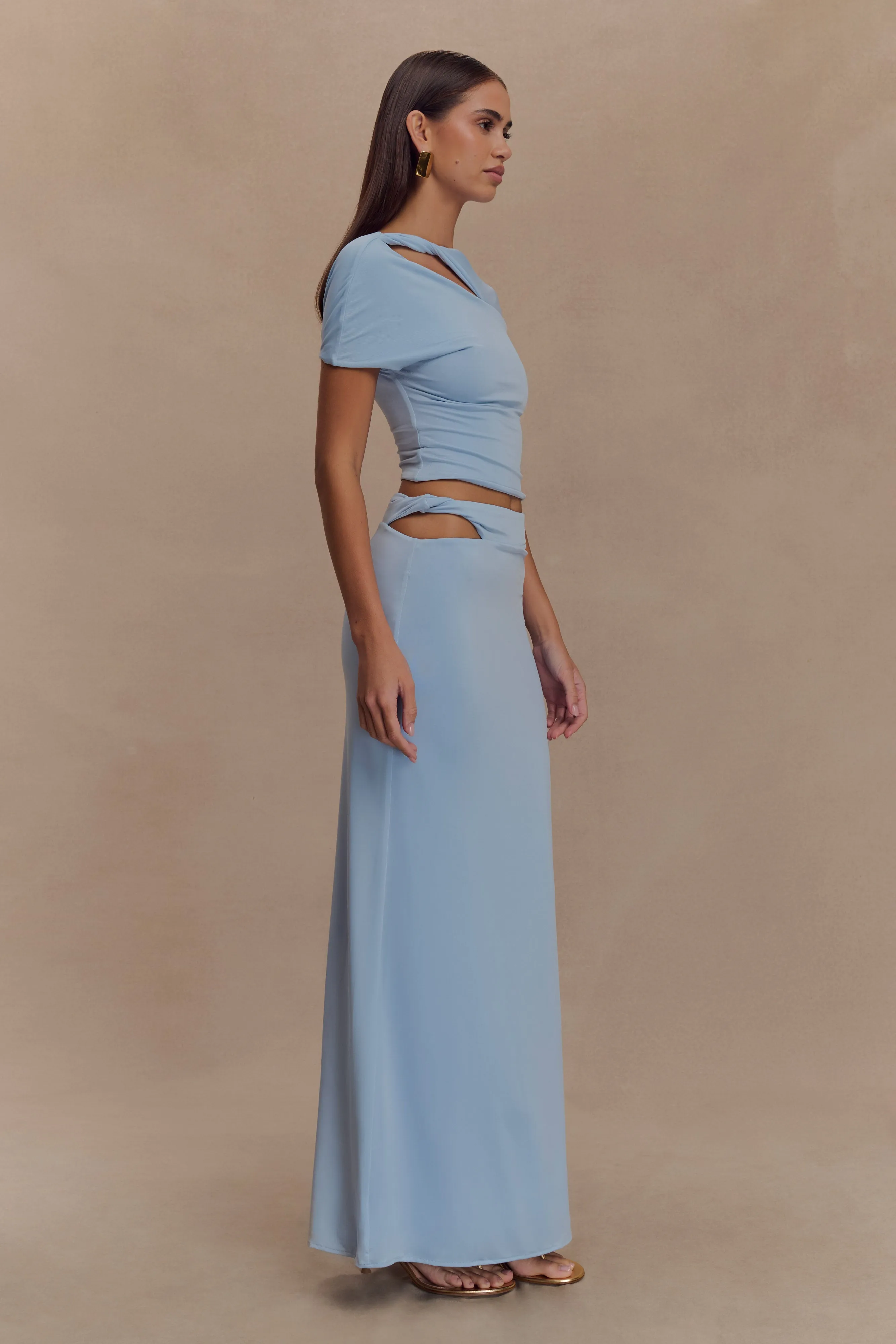 Haven Slinky Twist Top - Pale Blue sold by Meshki product image thumbnail 4