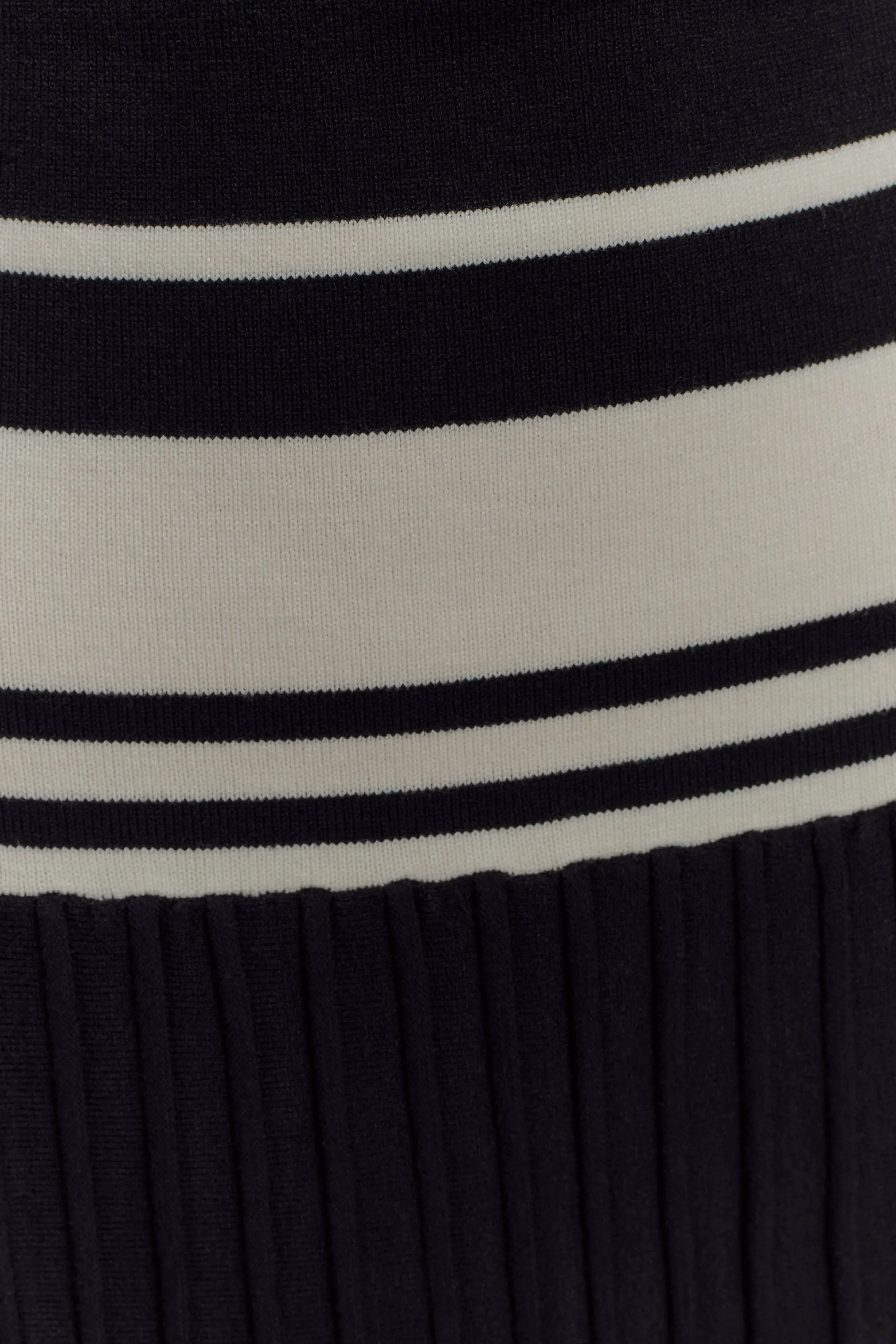 Solaris Strapless Contrast Knit Maxi Dress - Black/White sold by Meshki product image thumbnail 5