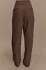 Penelope Pleated High Waisted Pants - Chocolate sold by Meshki