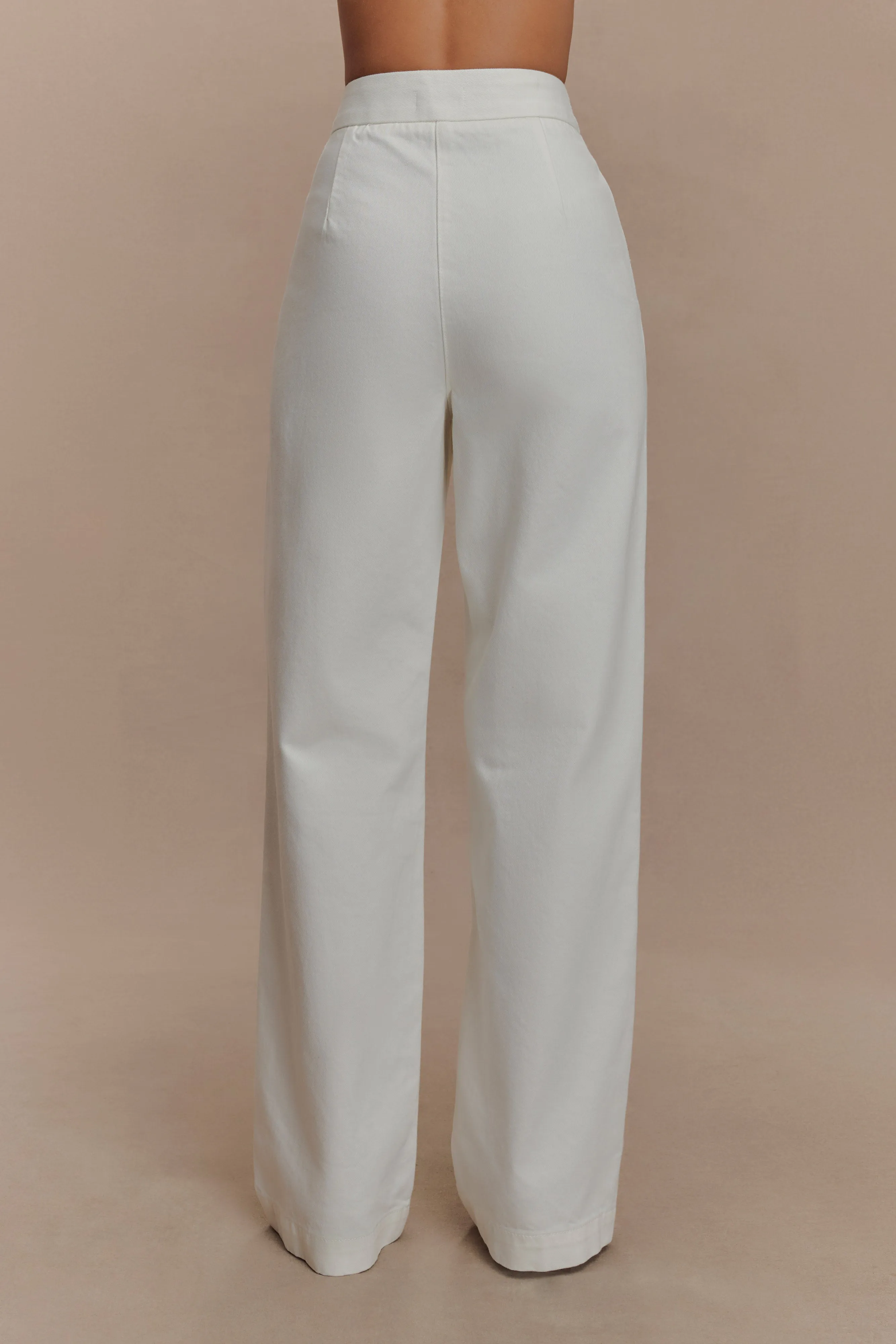 Rayne Wide Leg Denim Jeans - White sold by Meshki product image thumbnail 2