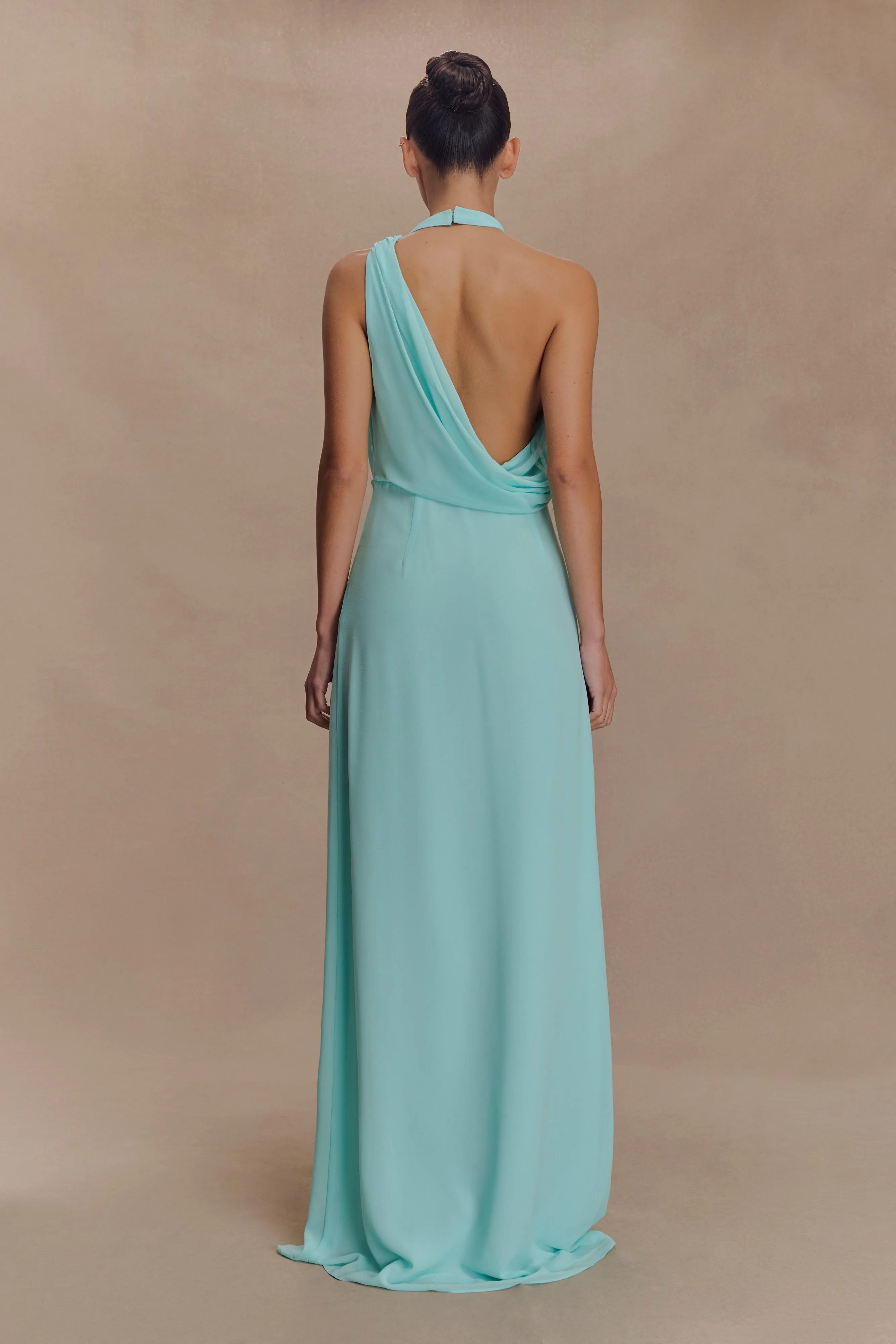 Galia Cowl Neck Maxi Dress - Lagoon sold by Meshki product image thumbnail 2