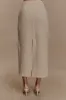 Fallon Denim Midi Skirt - Stone Wash sold by Meshki