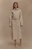 Fallon Denim Midi Skirt - Stone Wash sold by Meshki