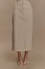 Fallon Denim Midi Skirt - Stone Wash sold by Meshki