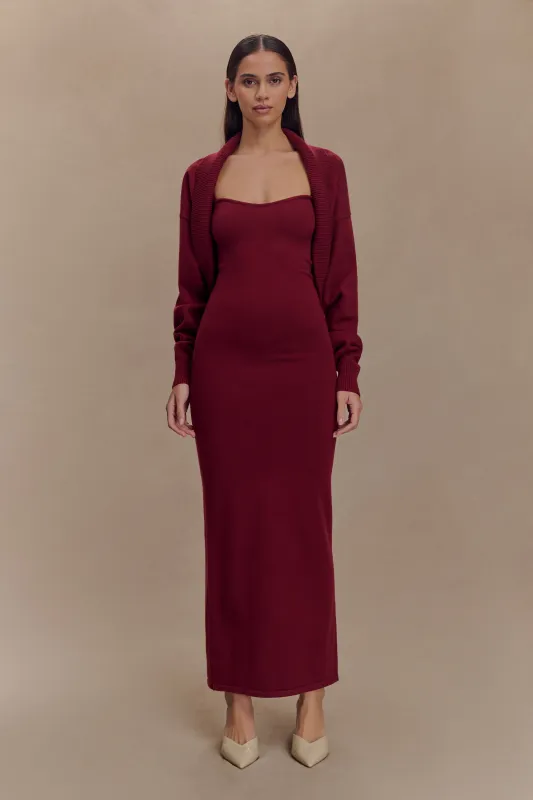 Kingston Knit Maxi Dress - Merlot sold by Meshki