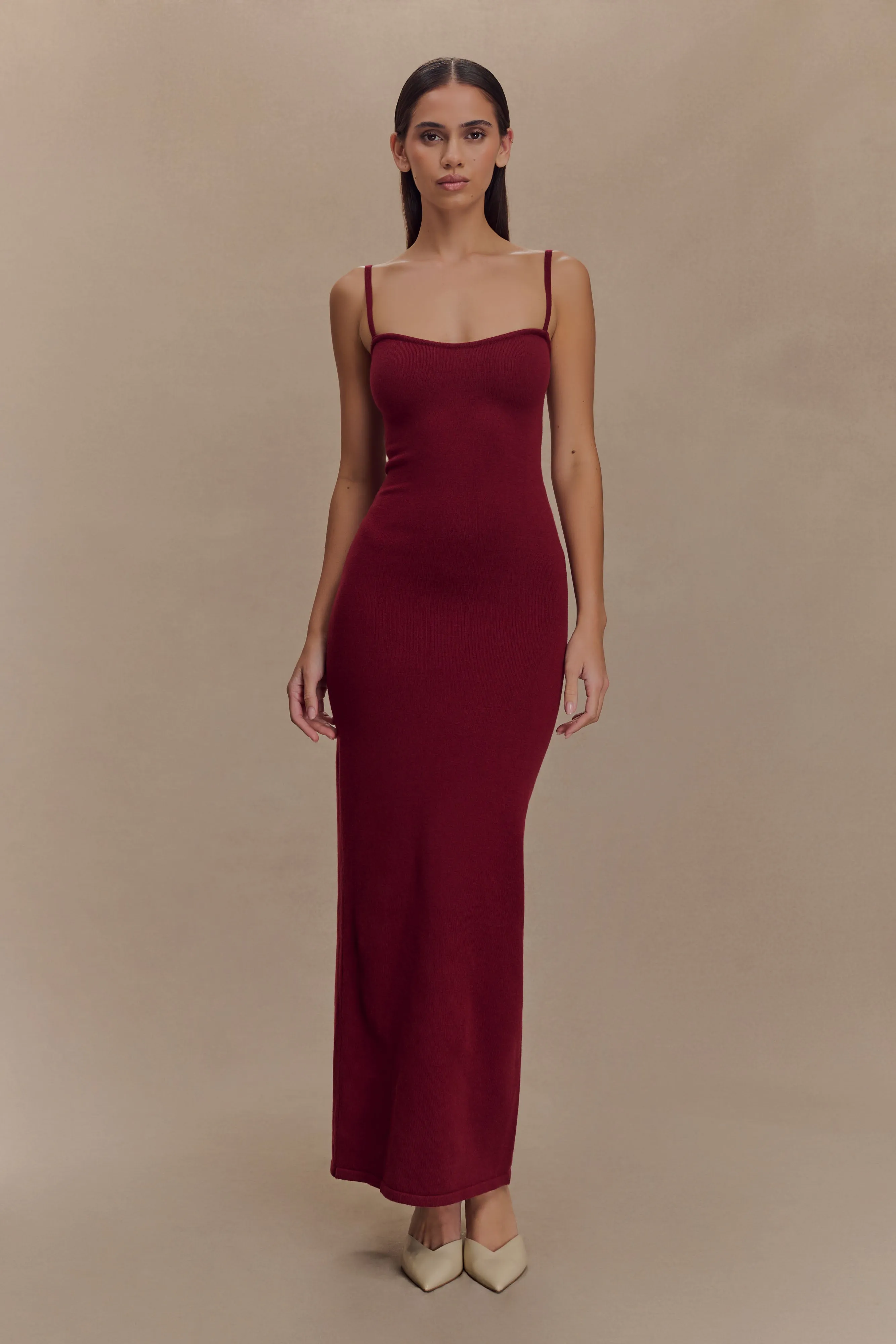 Kingston Knit Maxi Dress - Merlot sold by Meshki product image thumbnail 4