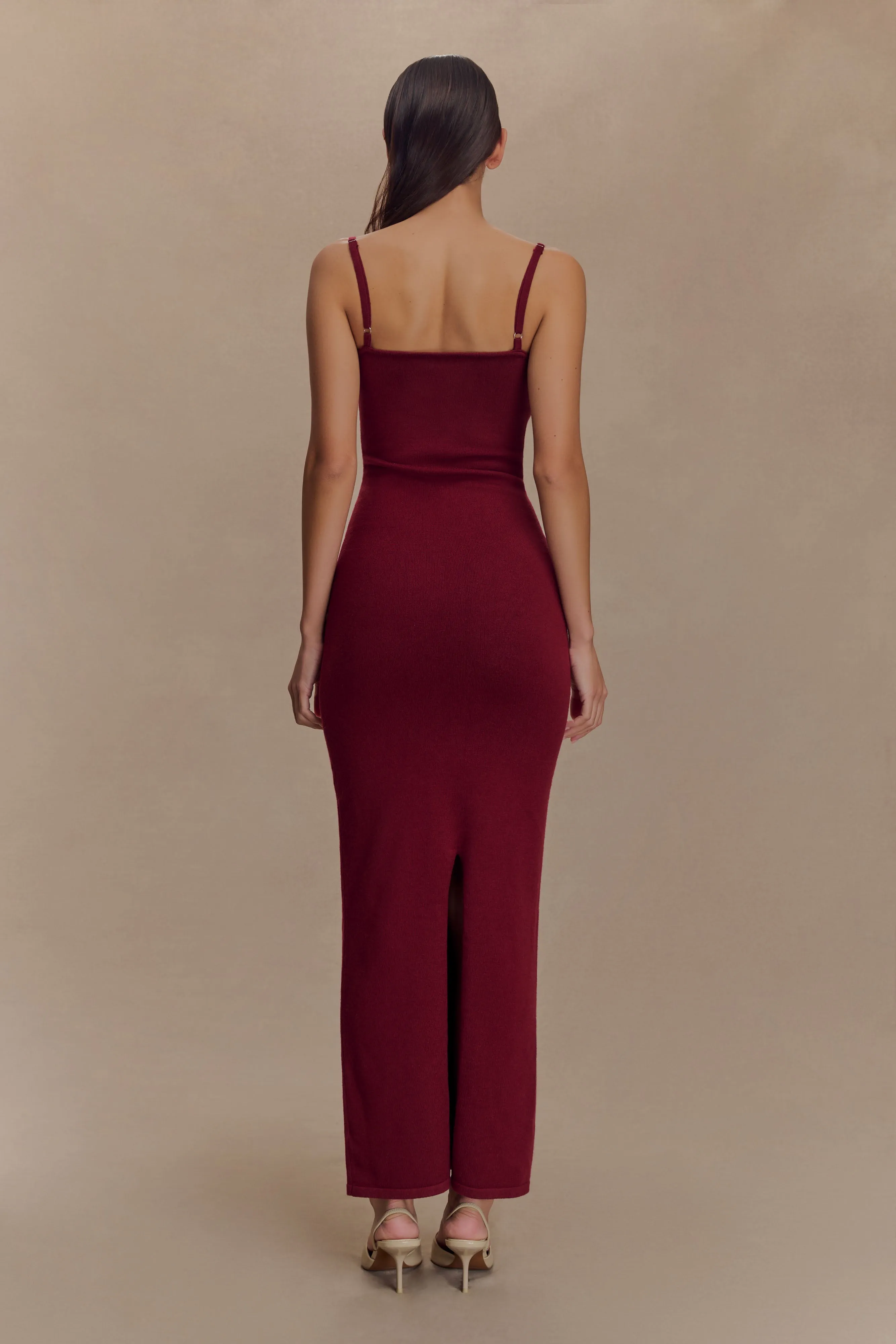 Kingston Knit Maxi Dress - Merlot sold by Meshki product image thumbnail 5