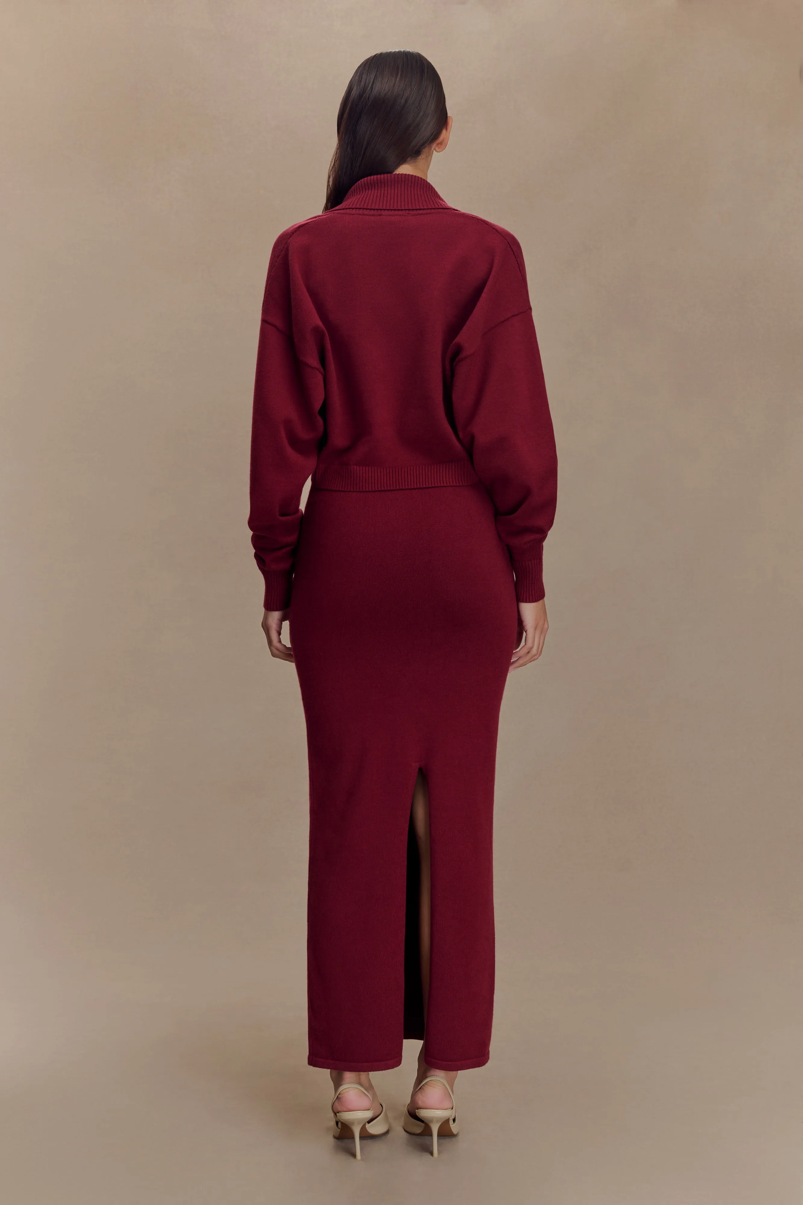 Kingston Knit Maxi Dress - Merlot sold by Meshki product image thumbnail 2