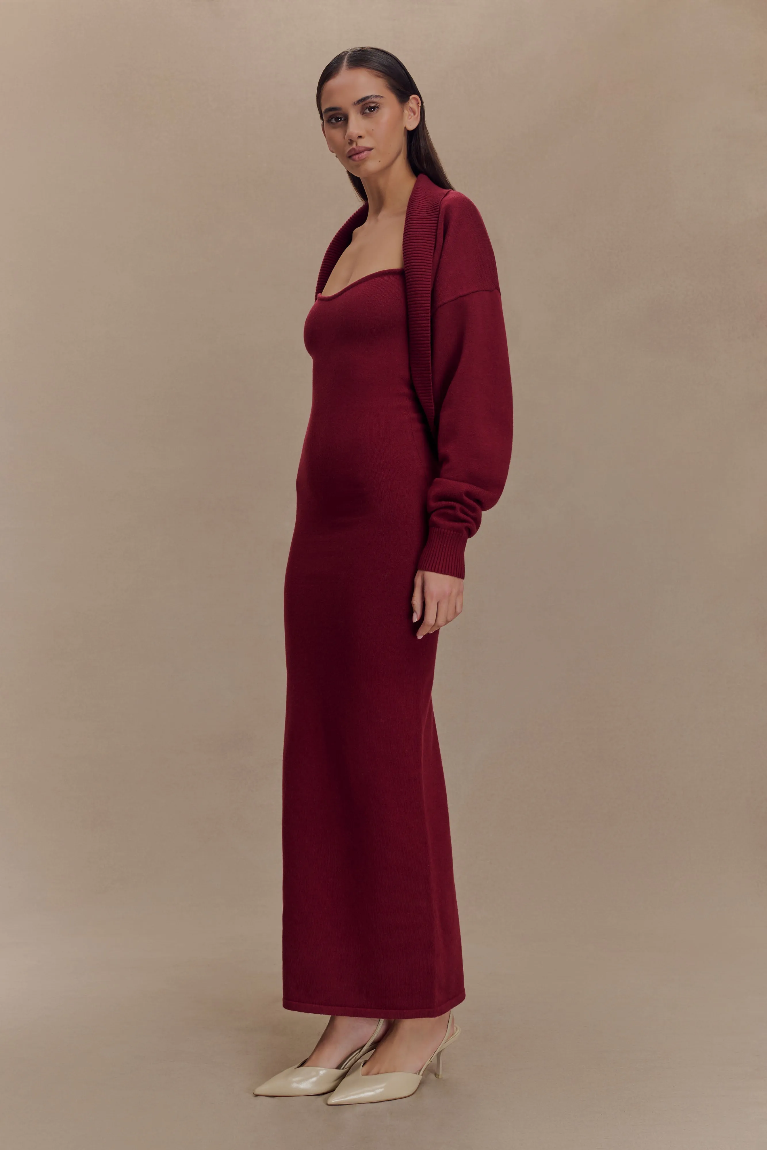 Kingston Knit Maxi Dress - Merlot sold by Meshki product image thumbnail 3