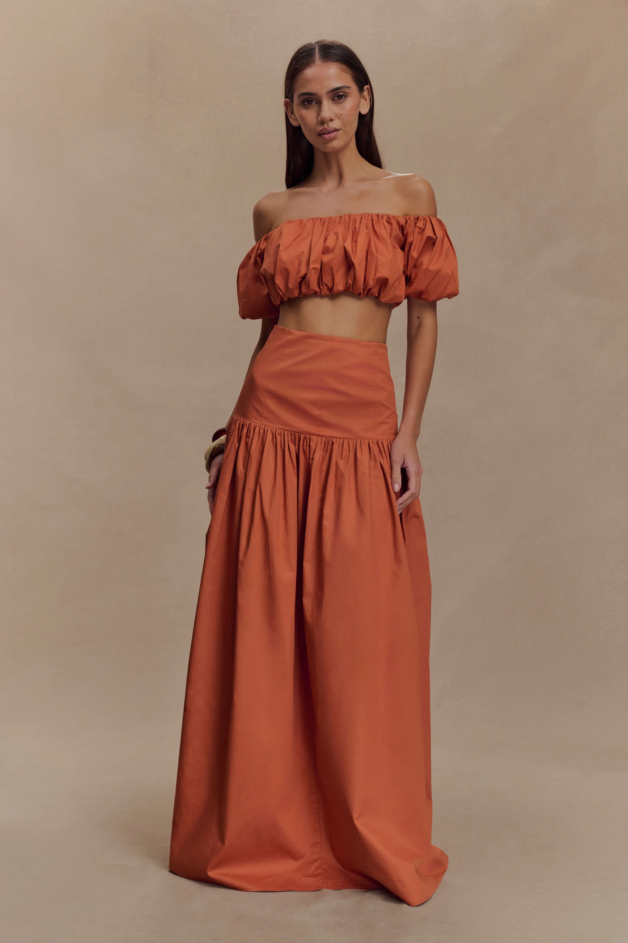 Autumn Maxi Skirt - Burnt Orange sold by Meshki product image thumbnail 2