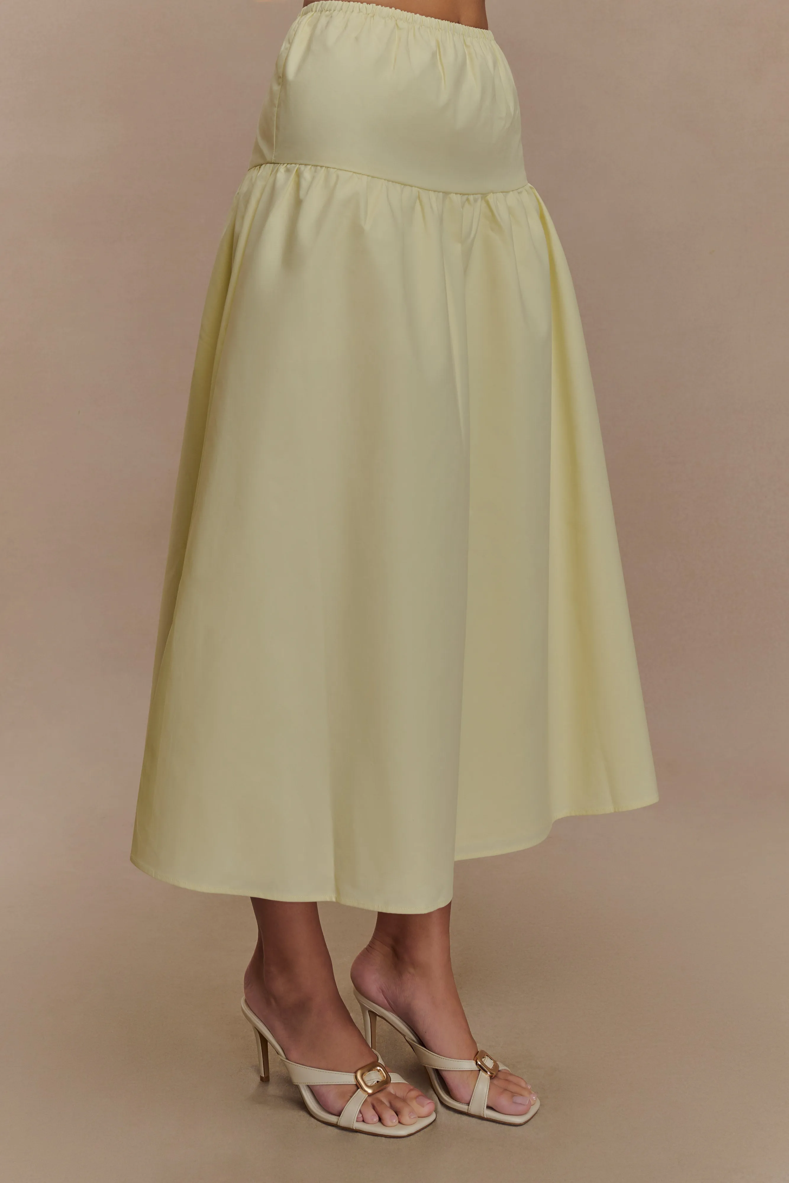 Amirah Midi Skirt - Lemon sold by Meshki product image thumbnail 4