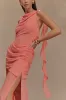 Daria Draped Chiffon Maxi Dress - Pastel Nectarine sold by Meshki