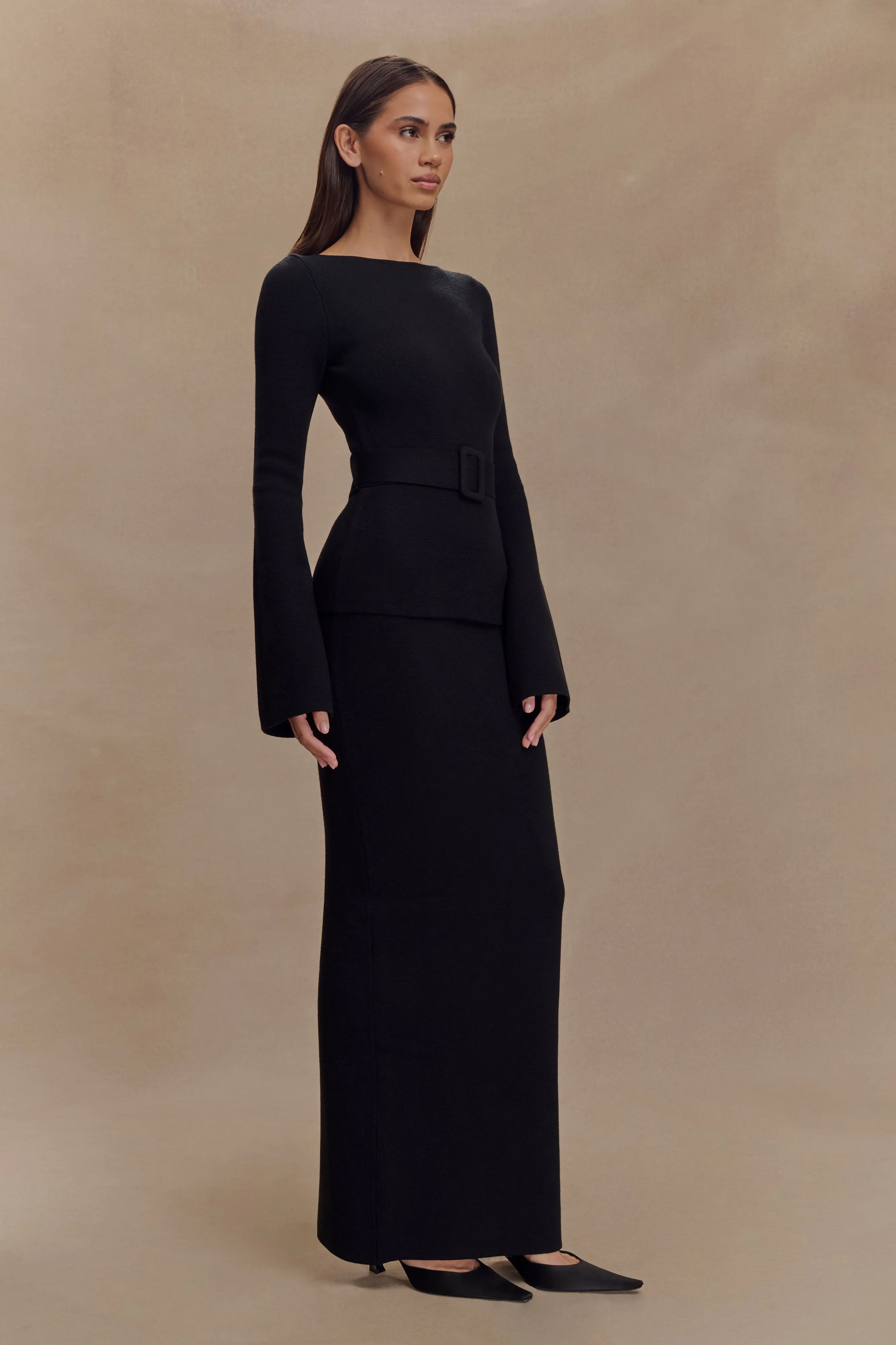 Kyle Knit Maxi Skirt - Black sold by Meshki product image thumbnail 5