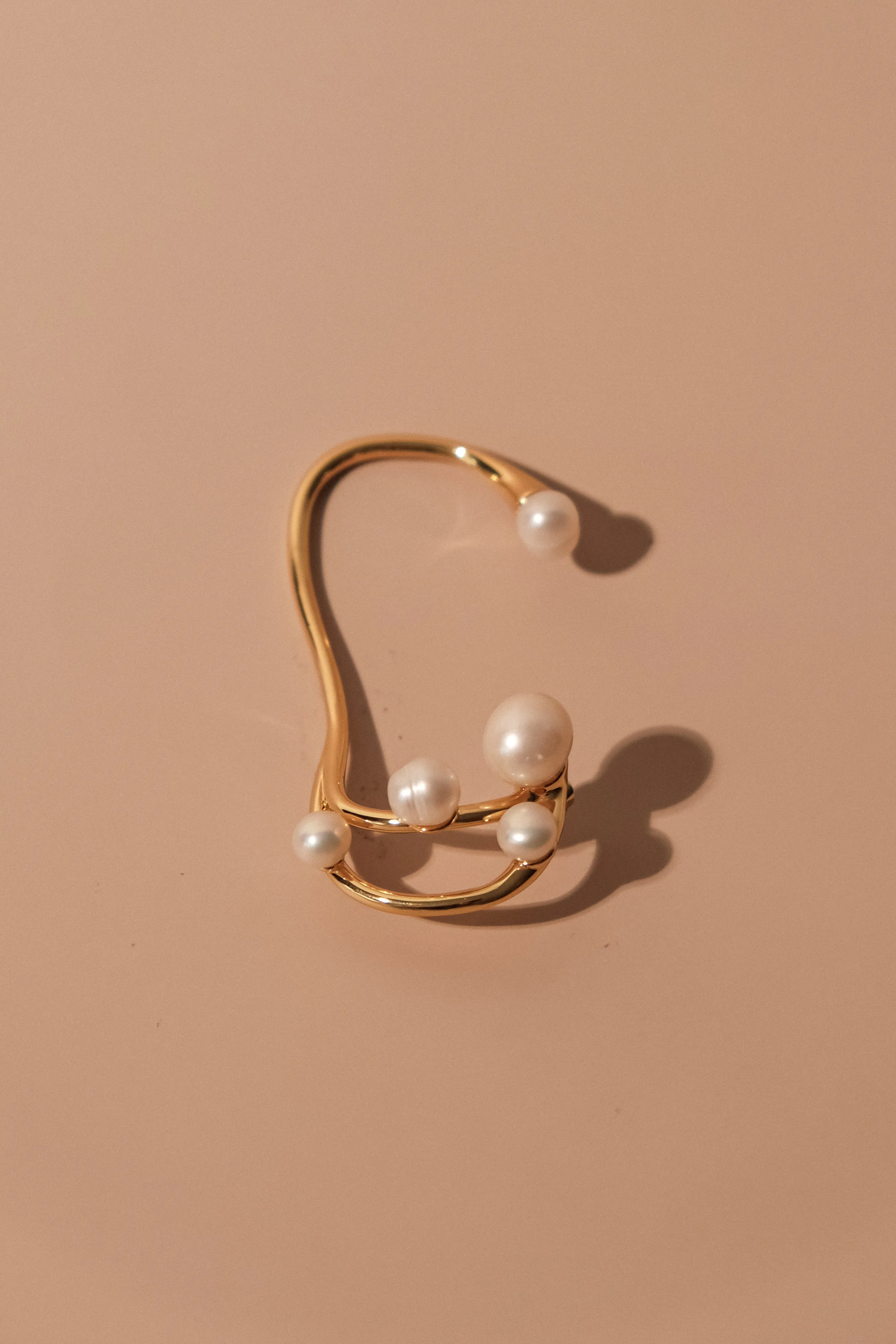 Saskia Freshwater Pearl Ear Cuff - Pearl sold by Meshki product image thumbnail 4