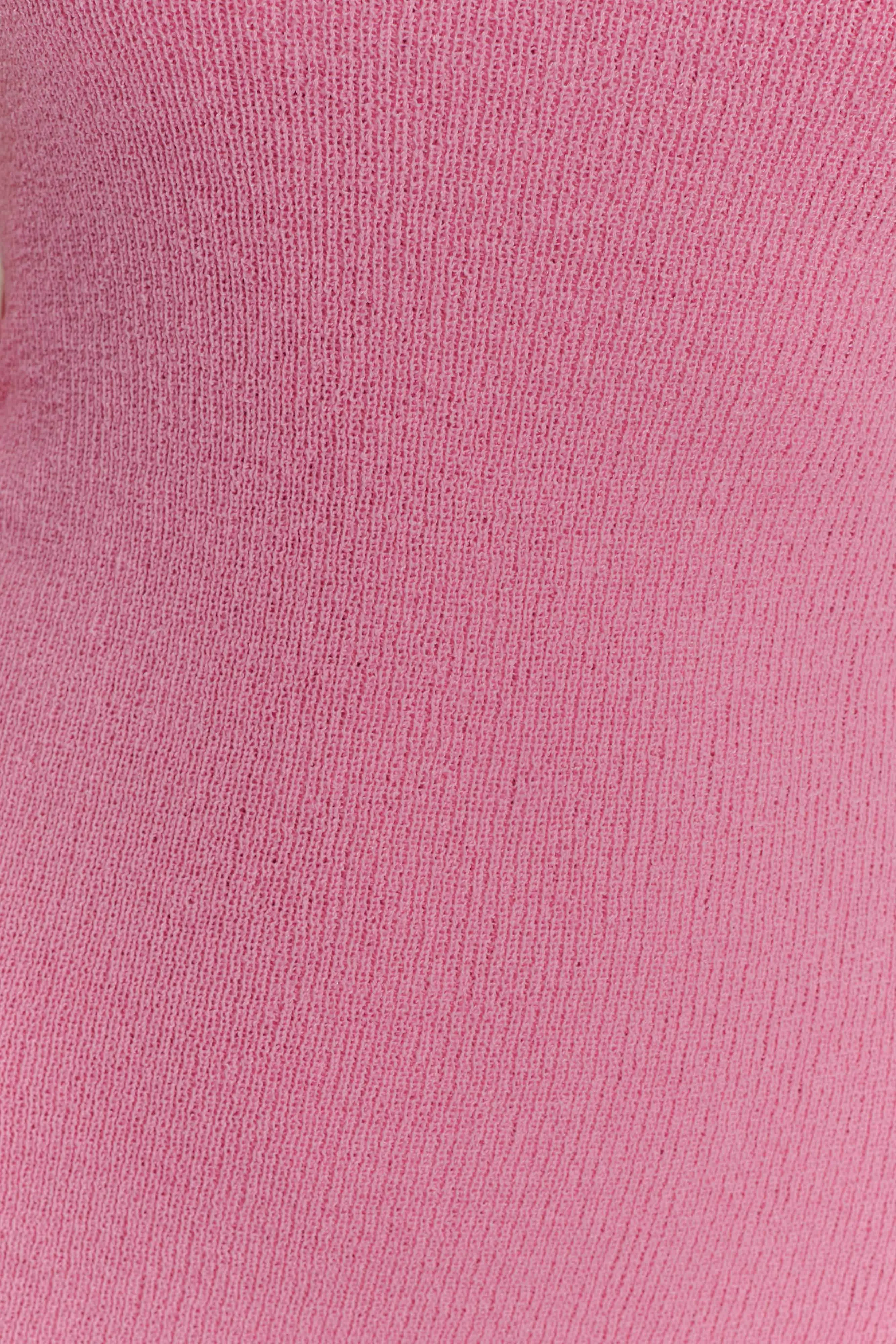 Caprice Halter Knit Mini Dress - Bubblegum Pink sold by Meshki product image thumbnail 5